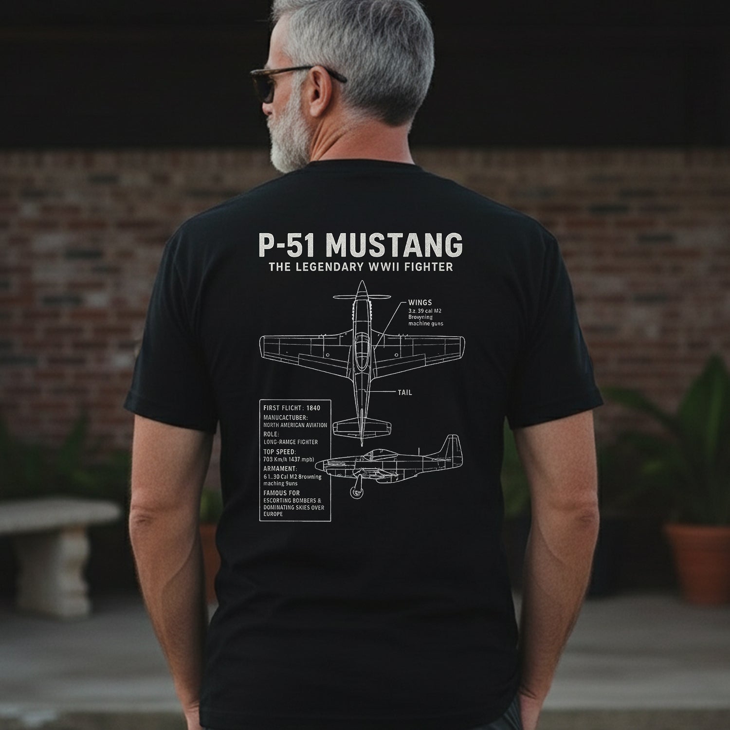 P-51 Mustang Legendary WWII Fighter T-Shirt