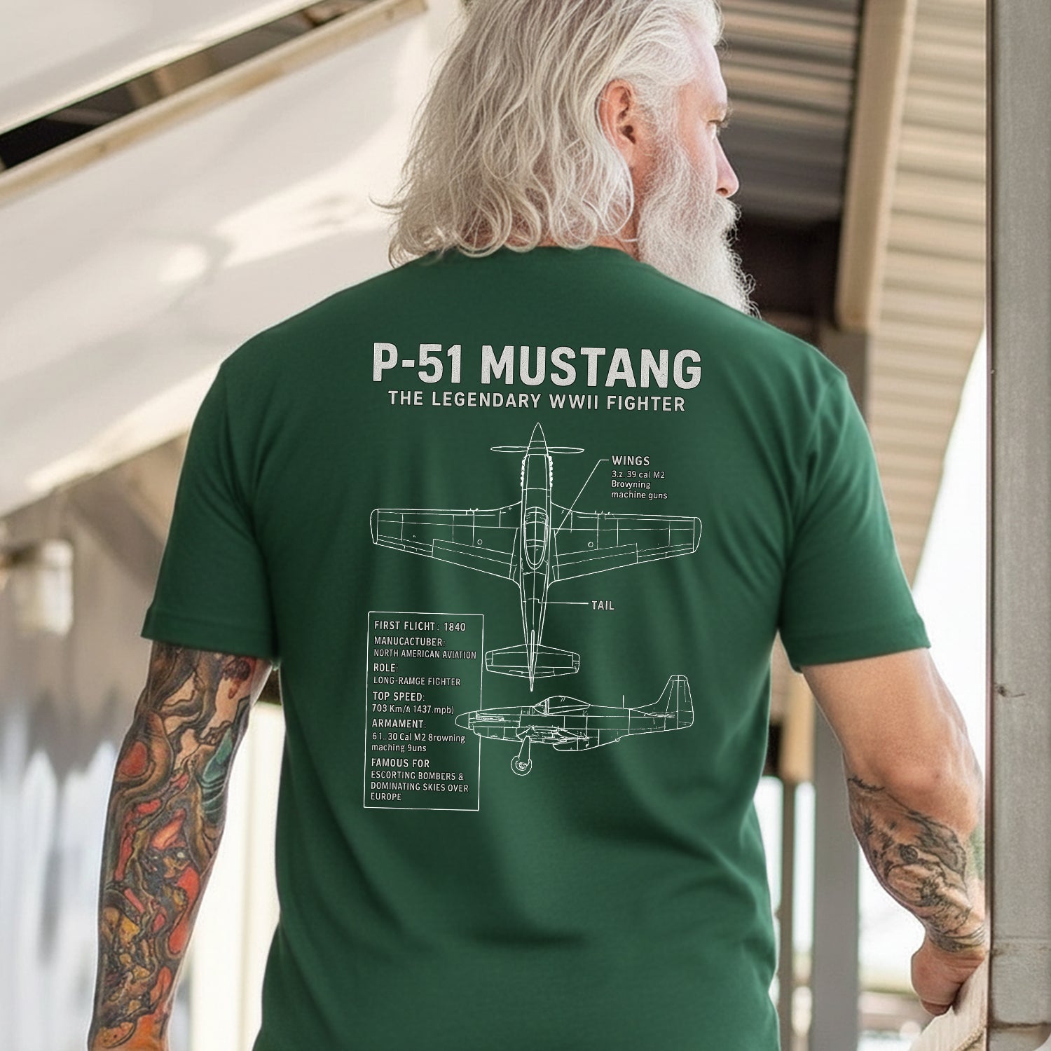 P-51 Mustang Legendary WWII Fighter T-Shirt
