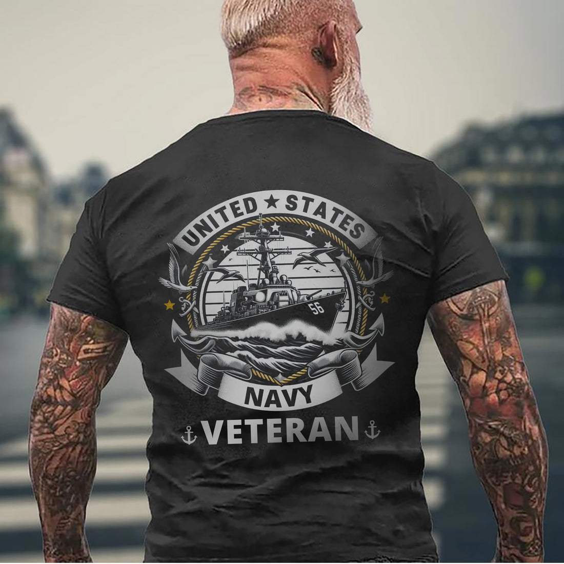 United States Navy Veteran US Military Patriotic Honoring Service and Sacrifice T-Shirt