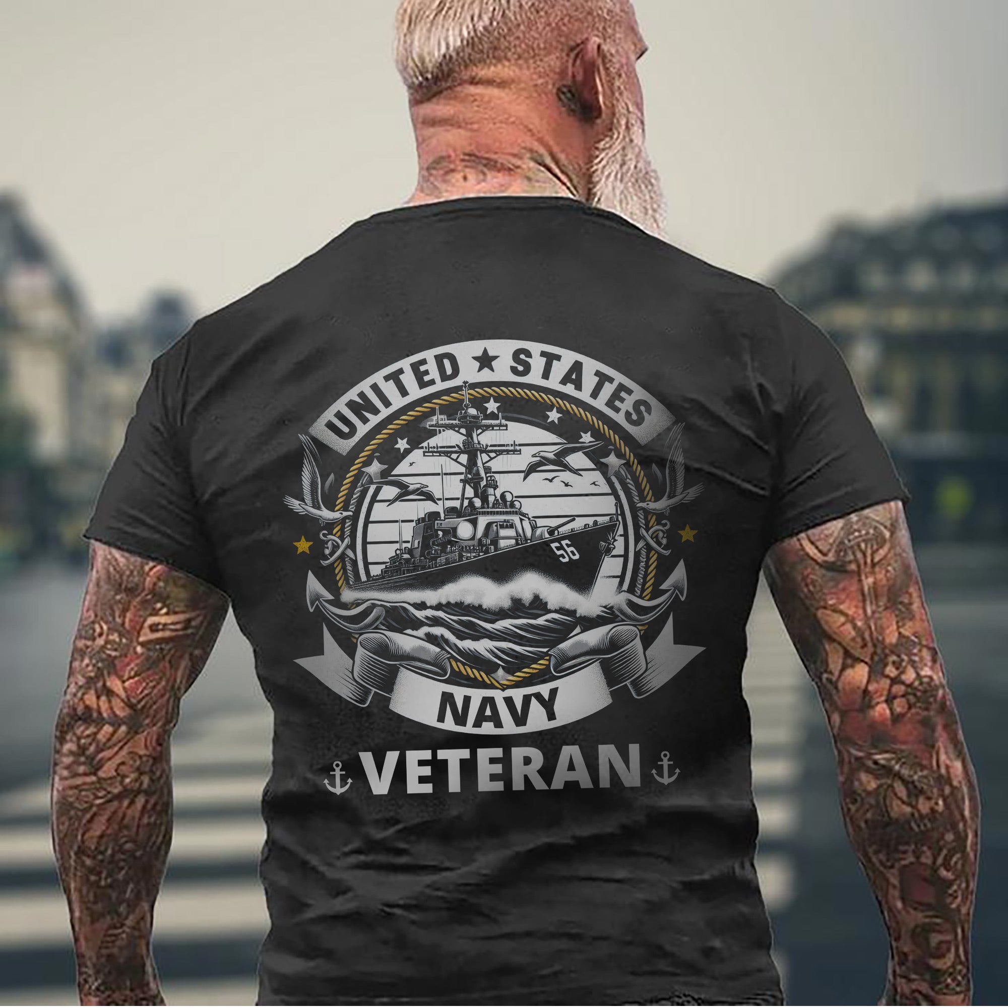 United States Navy Veteran US Military Patriotic Honoring Service and Sacrifice T-Shirt