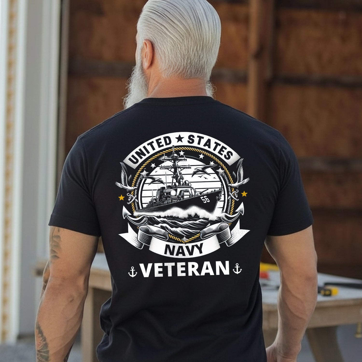 United States Navy Veteran US Military T-Shirt Secondary image
