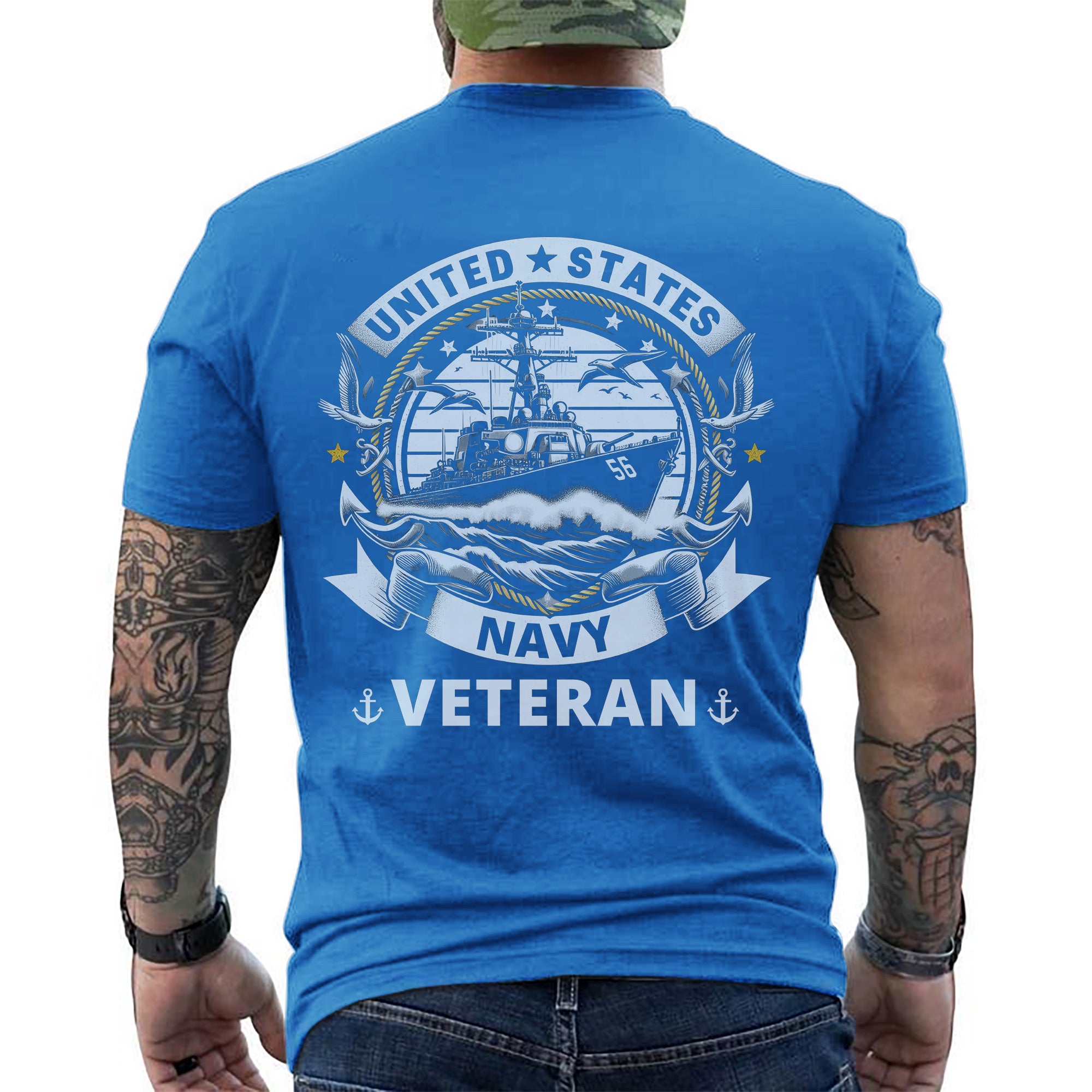 United States Navy Veteran US Military Patriotic Honoring Service and Sacrifice T-Shirt