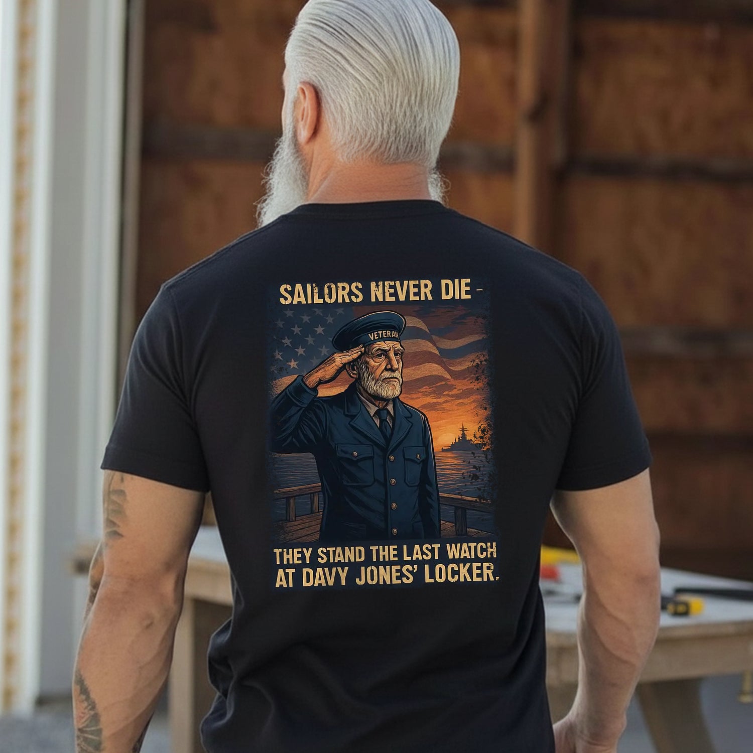 Sailors Never Die They Stand the Last Watch T-Shirt Secondary image