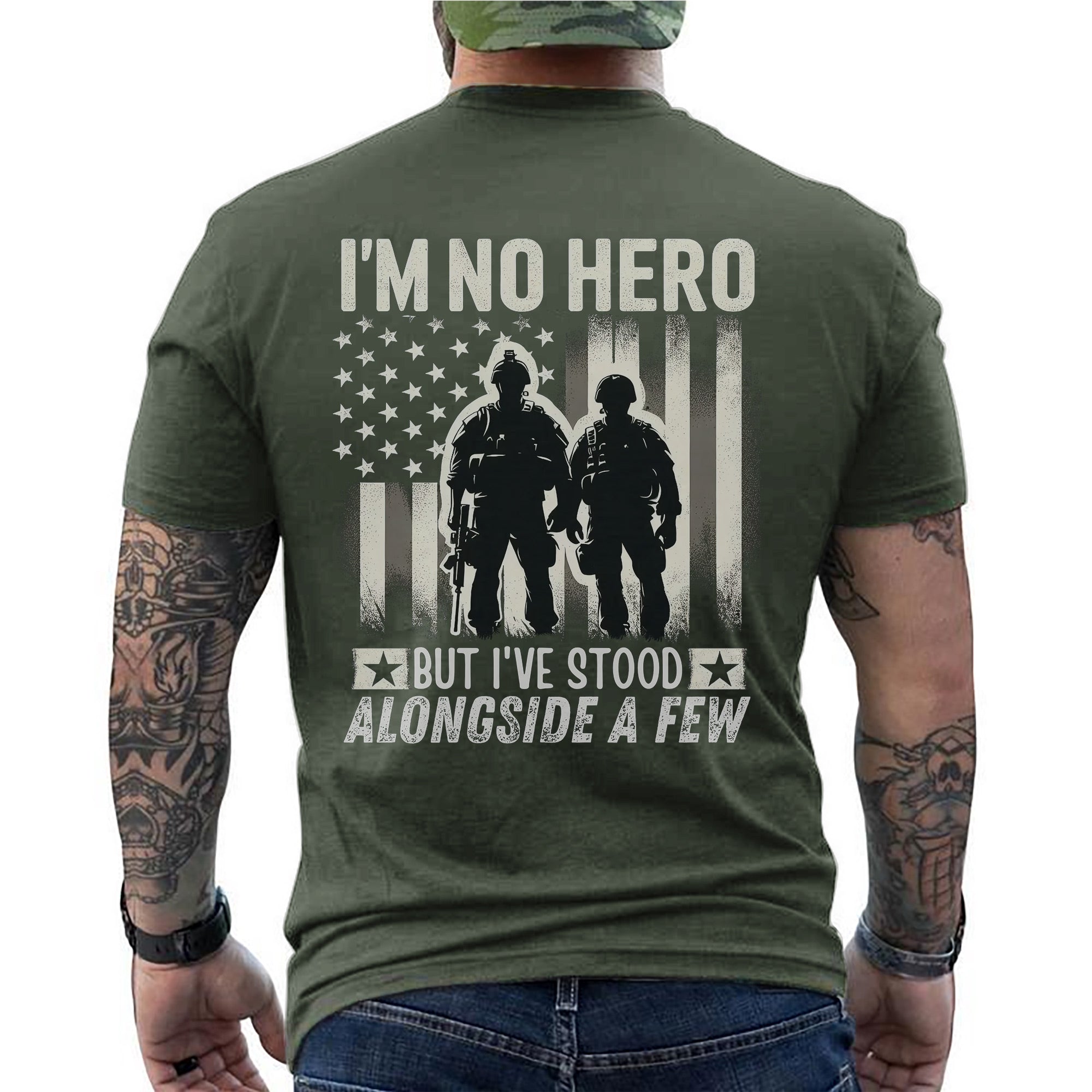 I’m No Hero but I’ve Stood Alongside a Few US Military Veteran Tribute T-Shirt