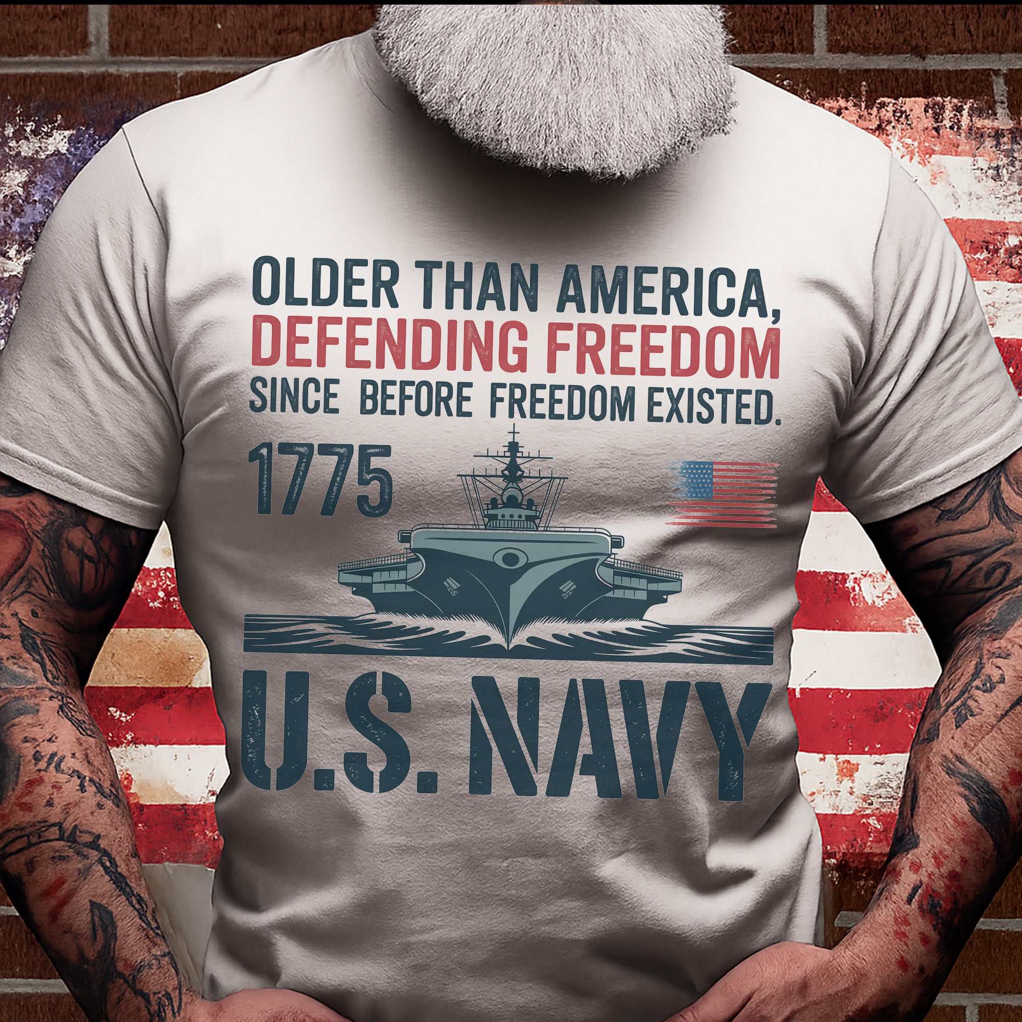 Older Than America Defending Freedom Since Before Freedom US Military Veteran Tribute T-Shirt