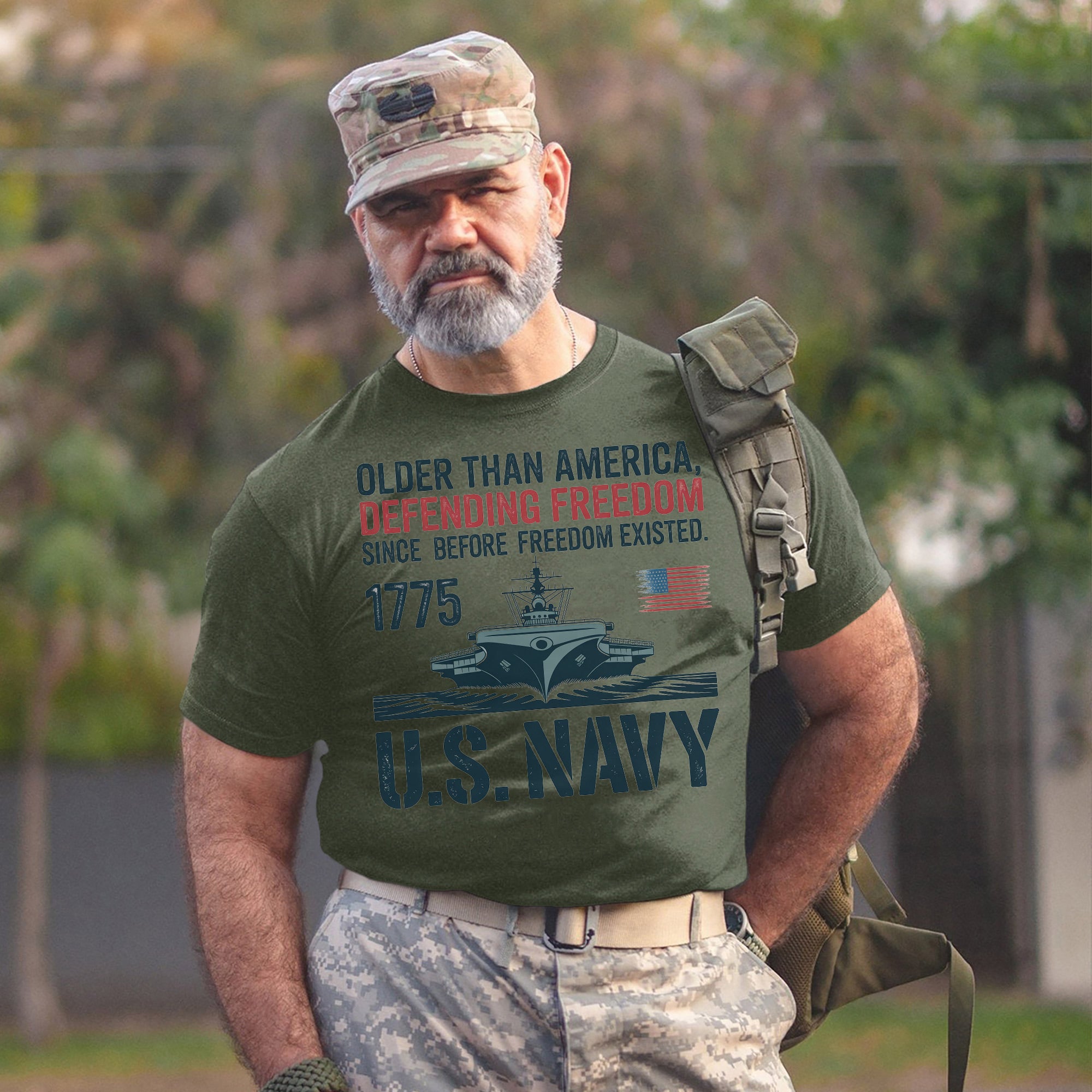 Older Than America Defending Freedom Since Before Freedom US Military Veteran Tribute T-Shirt