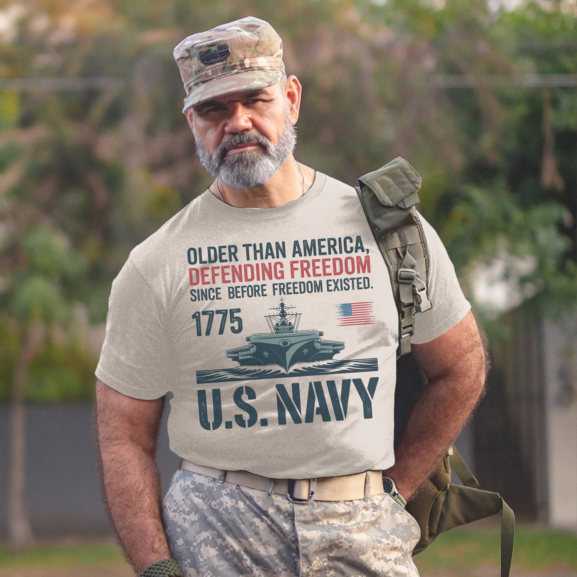 Older Than America Defending Freedom Since Before Freedom US Military Veteran Tribute T-Shirt