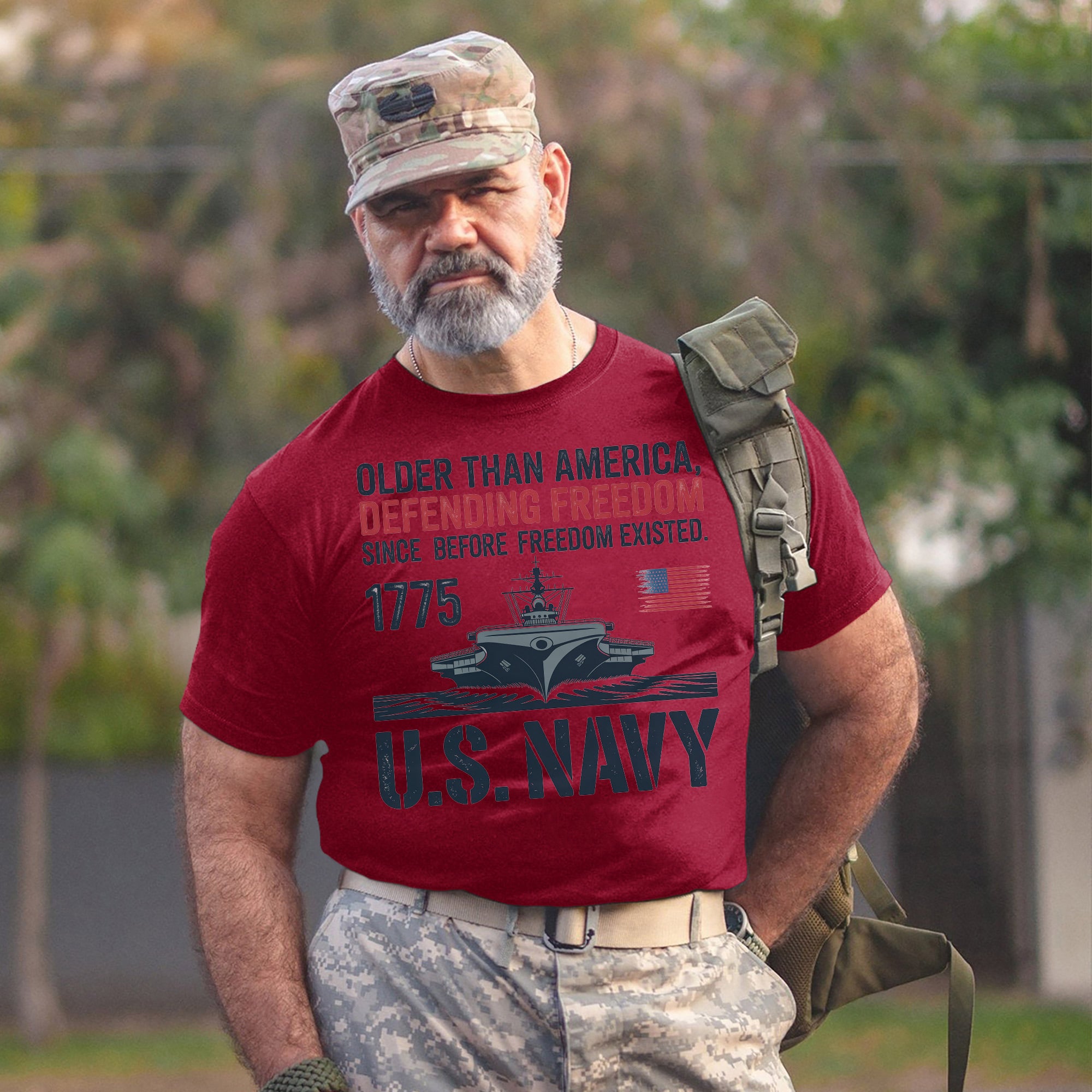 Older Than America Defending Freedom Since Before Freedom US Military Veteran Tribute T-Shirt