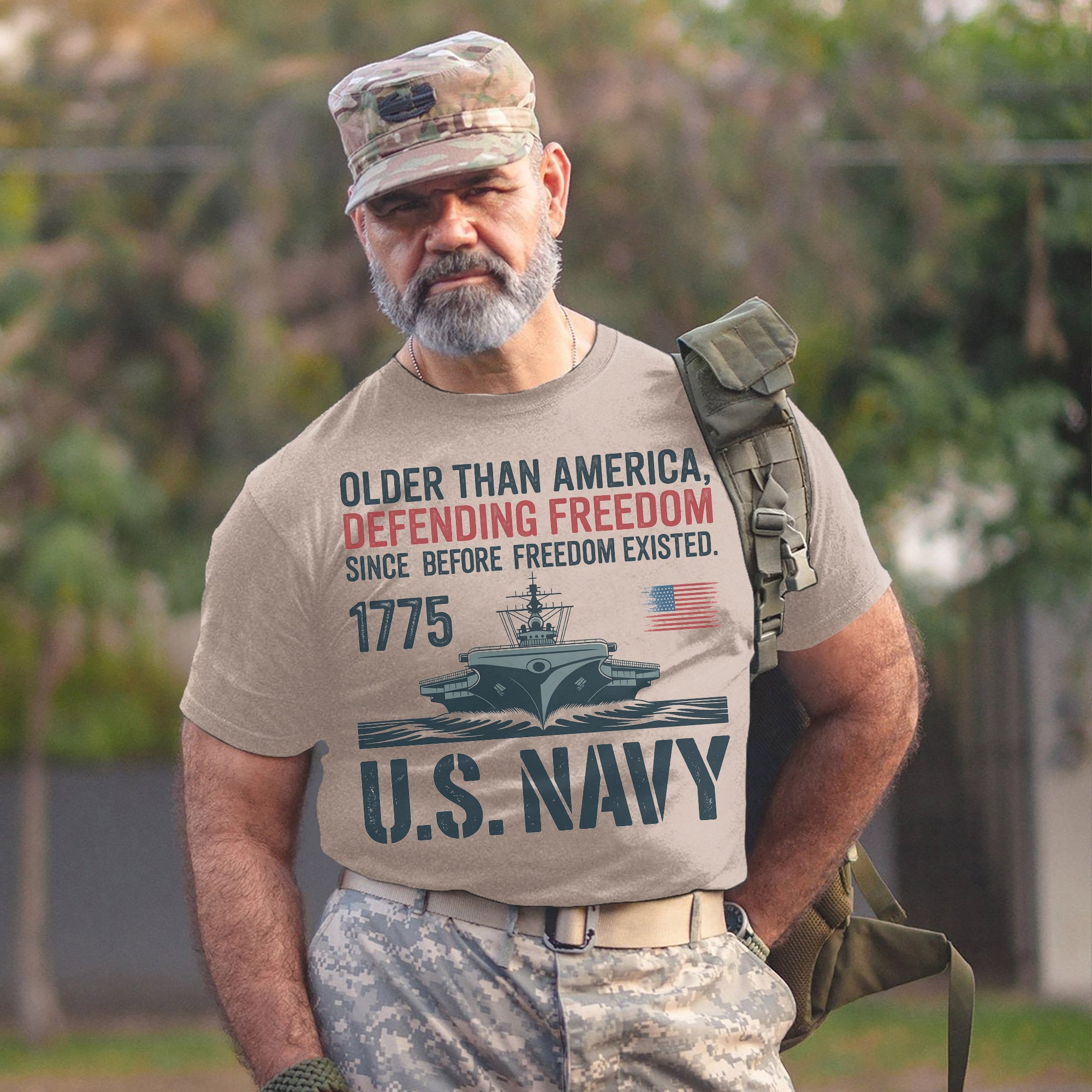 Older Than America Defending Freedom Since Before Freedom US Military Veteran Tribute T-Shirt