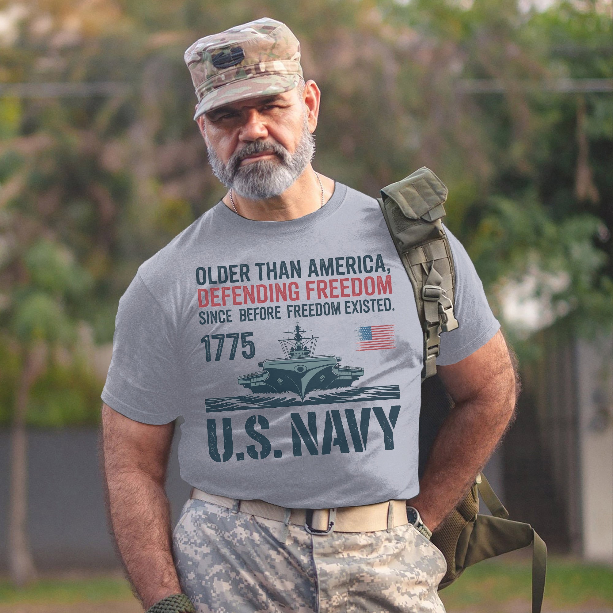 Older Than America Defending Freedom Since Before Freedom US Military Veteran Tribute T-Shirt