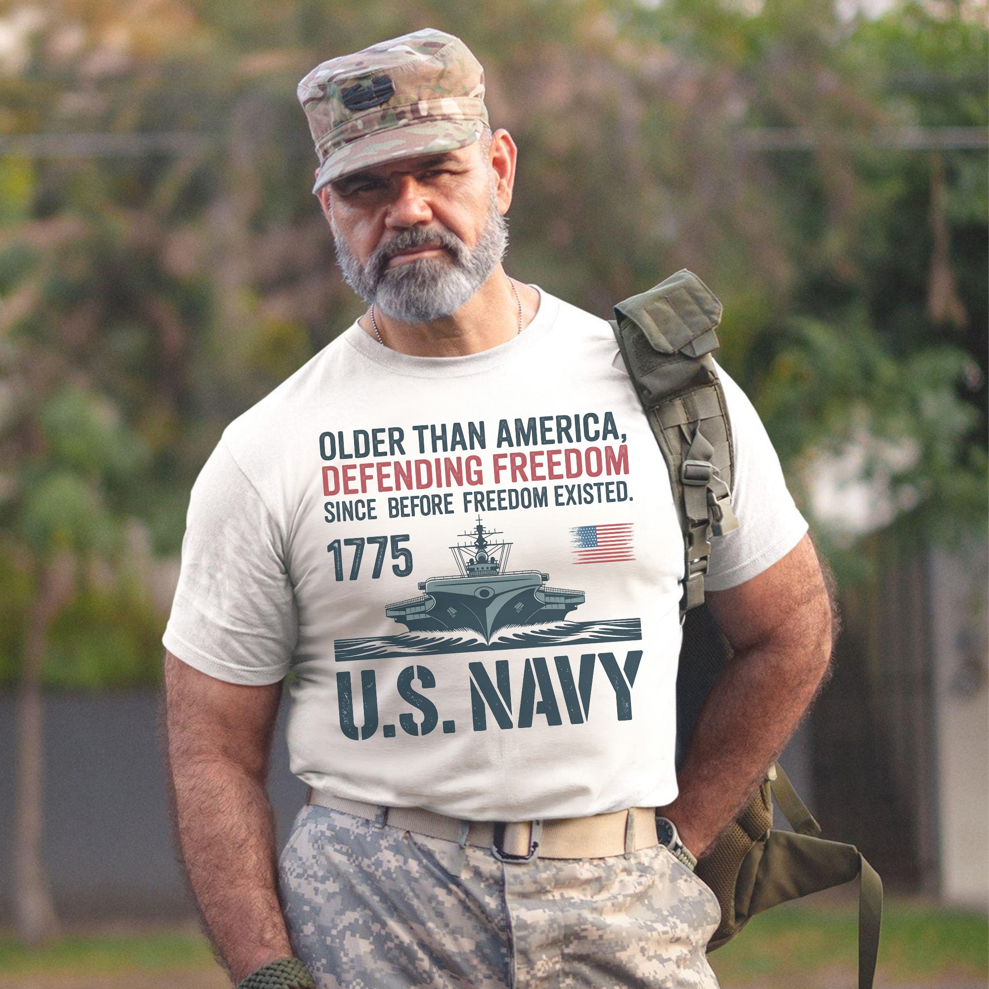 Older Than America Defending Freedom Since Before Freedom US Military Veteran Tribute T-Shirt