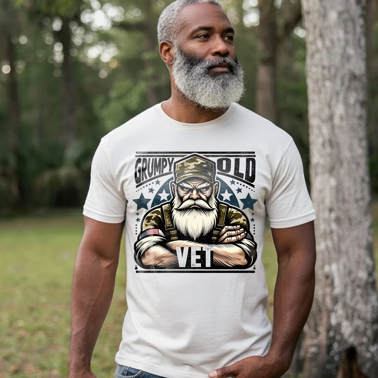 Grumpy Old Vet US Military Patriotic T-Shirt