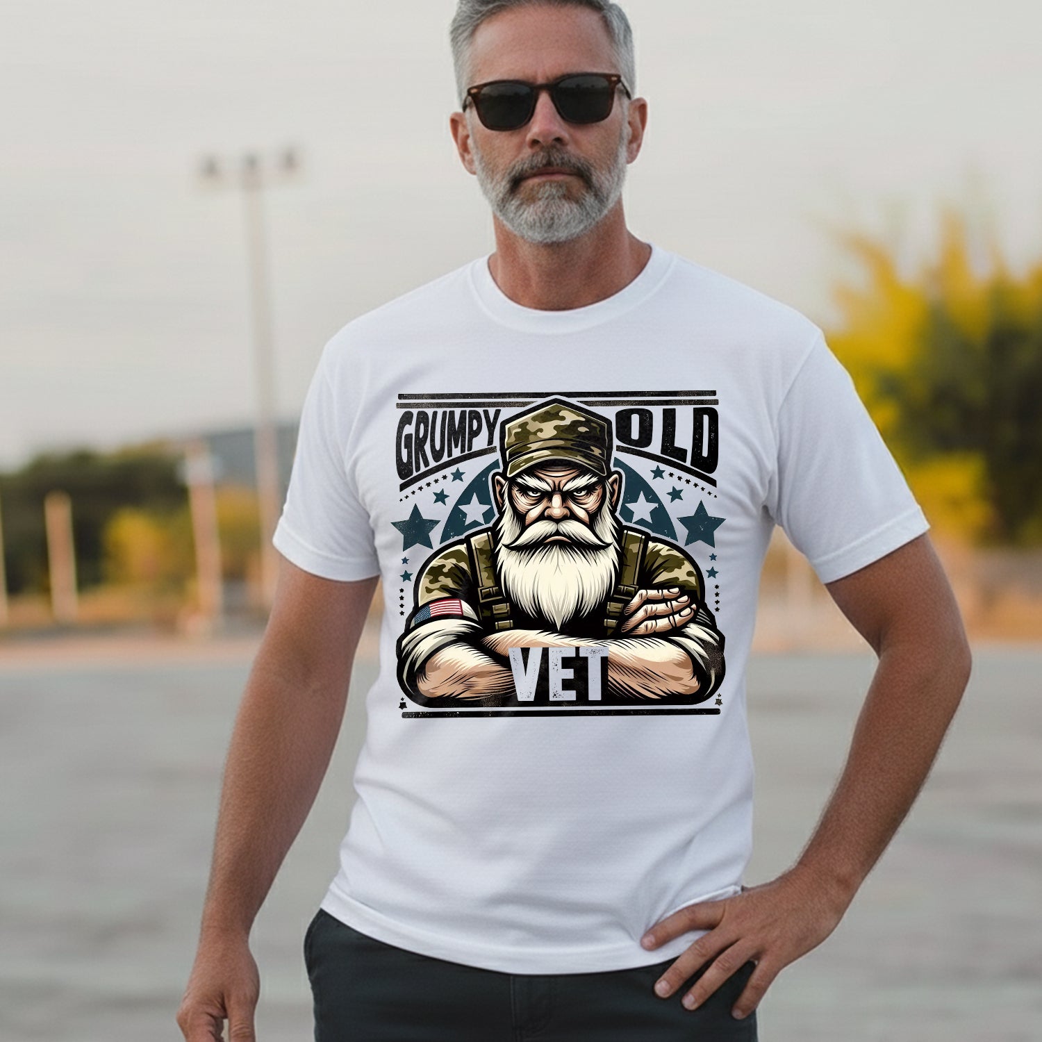 Grumpy Old Vet US Military Patriotic T-Shirt