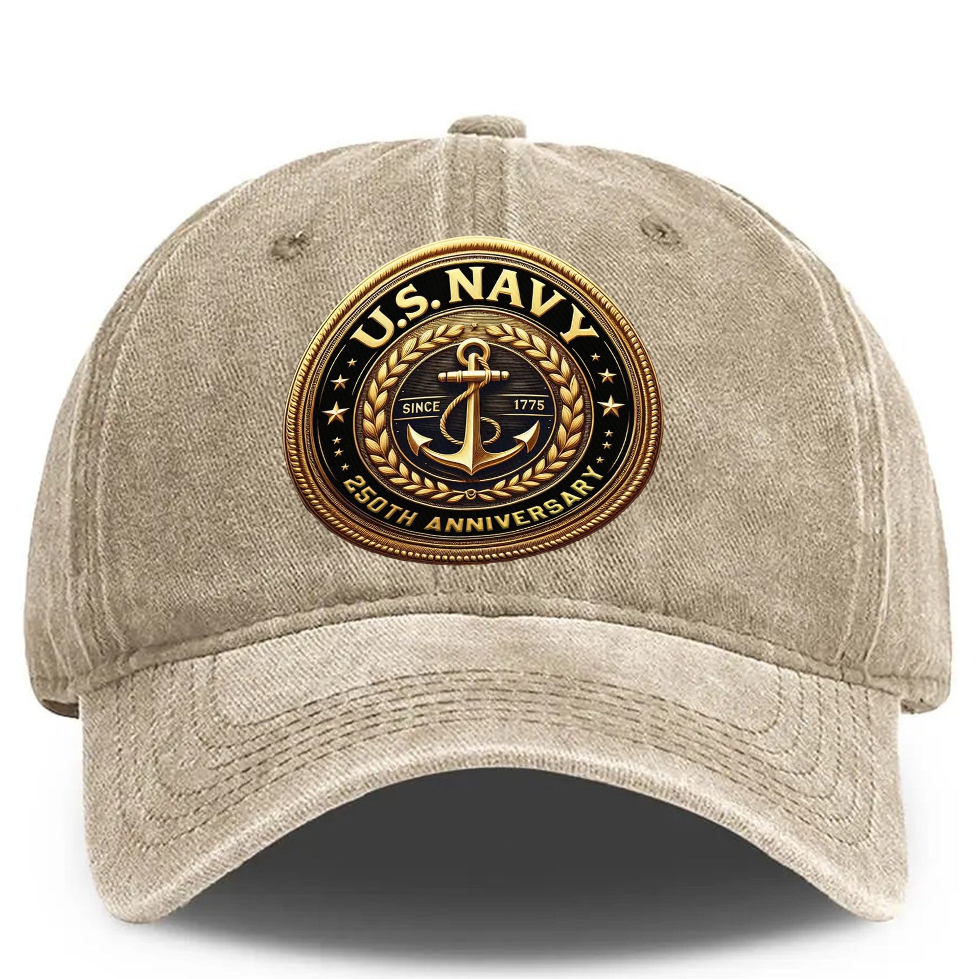 US Navy 1775–2025 250th Anniversary Military Veteran Patriotic Tribute Baseball Cap