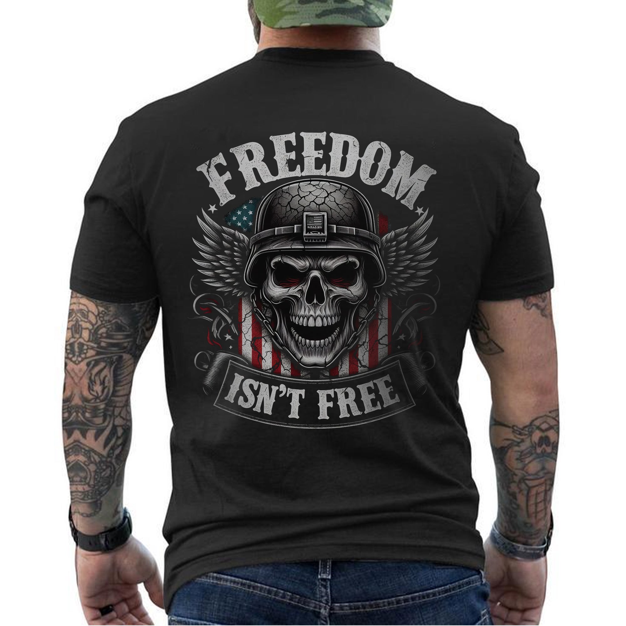 Freedom Isn’t Free US Military Veteran Patriotic Tribute Honoring Service T-Shirt