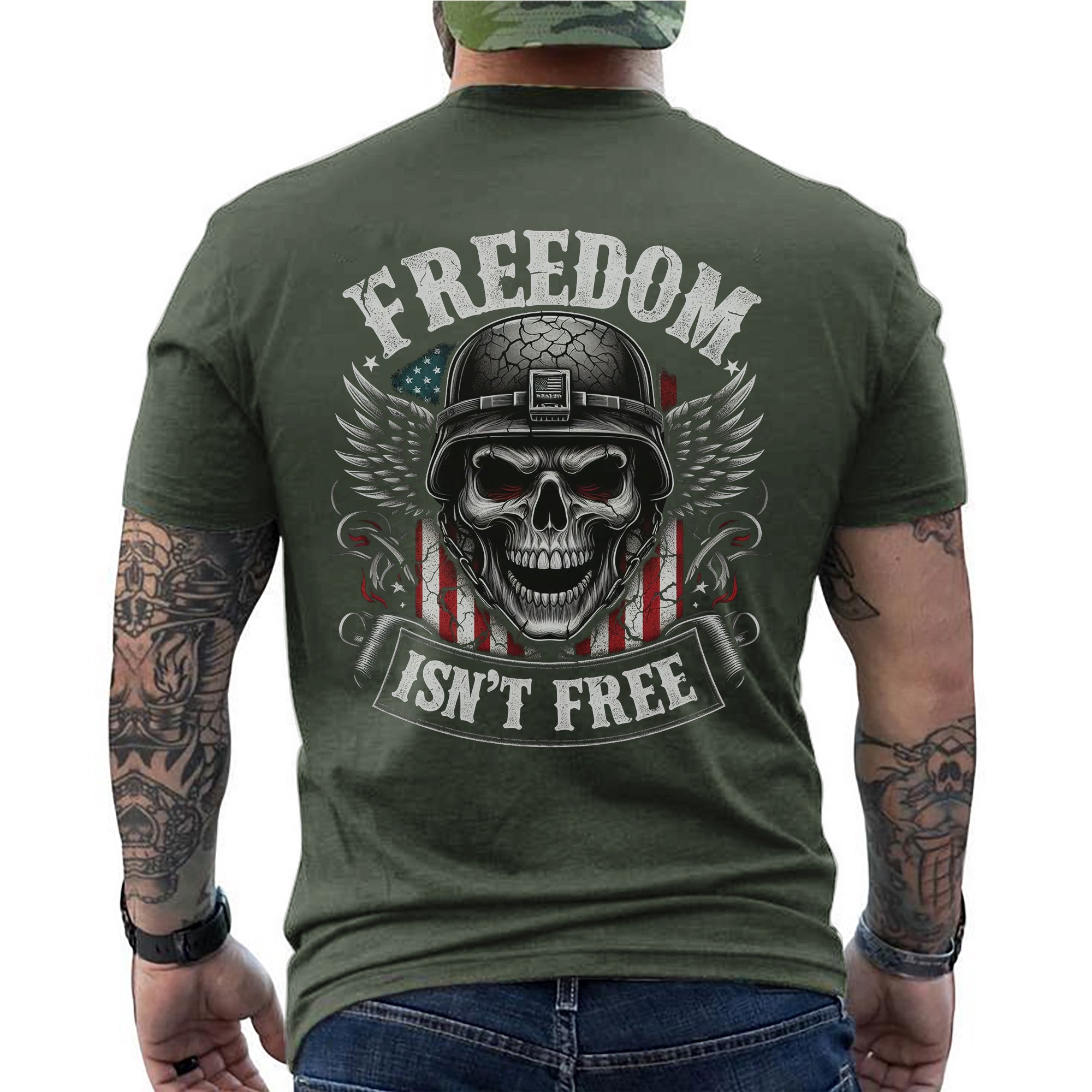 Freedom Isn’t Free US Military Veteran Patriotic Tribute Honoring Service T-Shirt