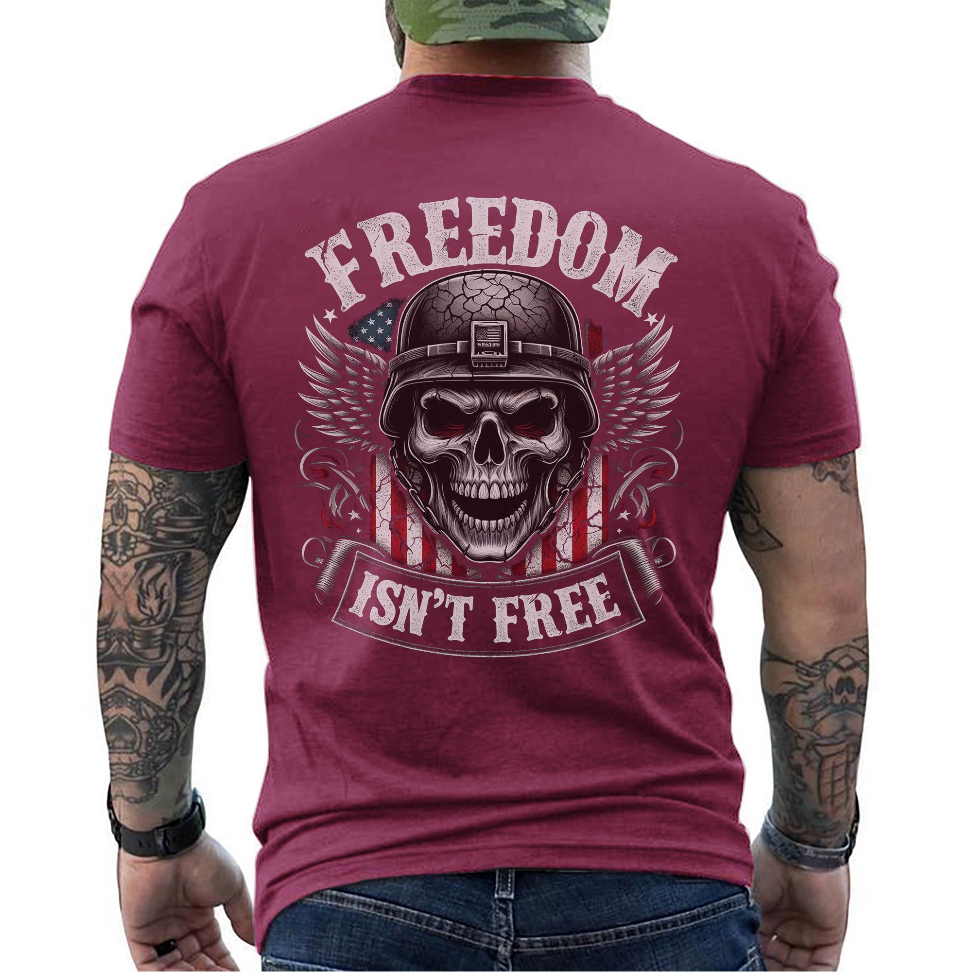 Freedom Isn’t Free US Military Veteran Patriotic Tribute Honoring Service T-Shirt