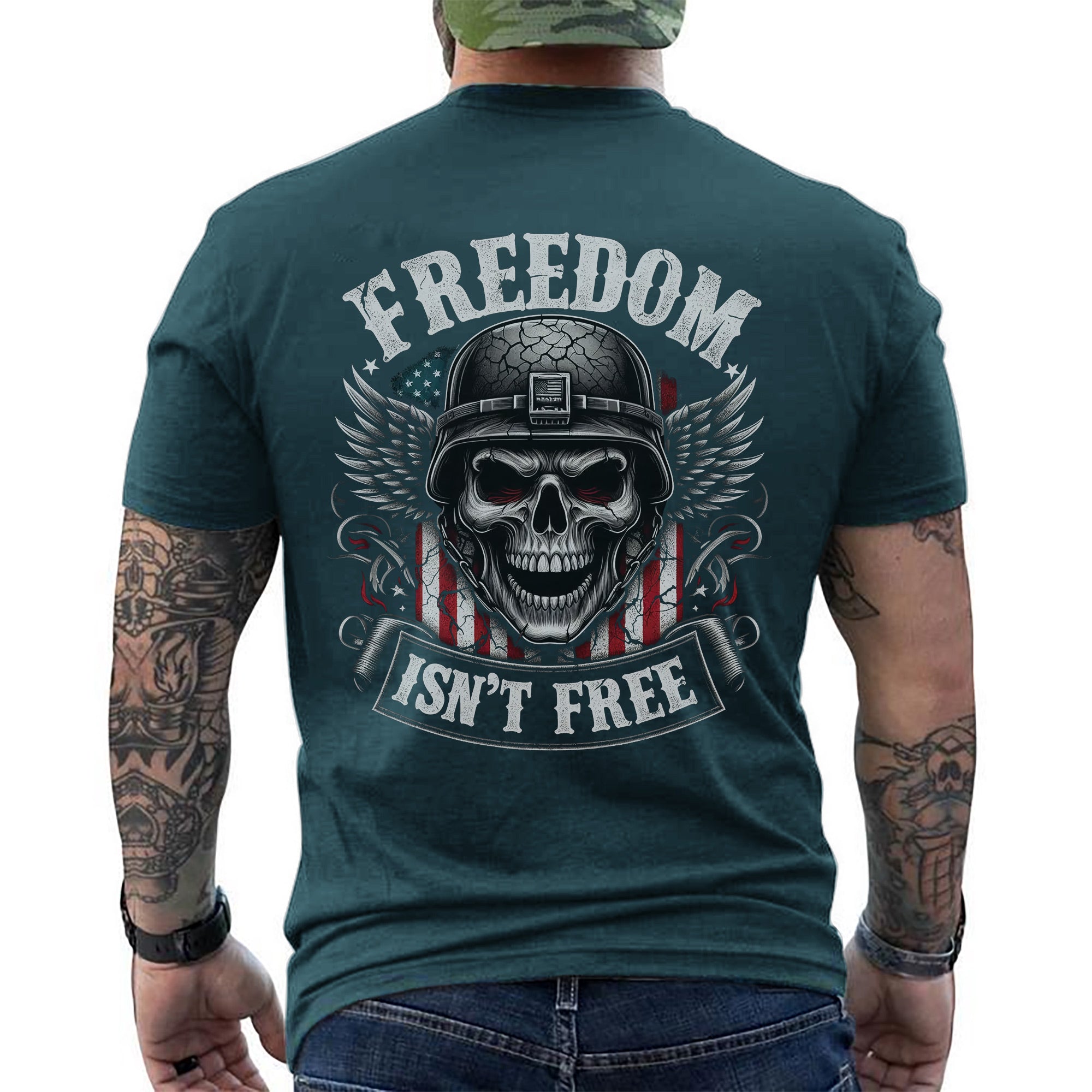 Freedom Isn’t Free US Military Veteran Patriotic Tribute Honoring Service T-Shirt