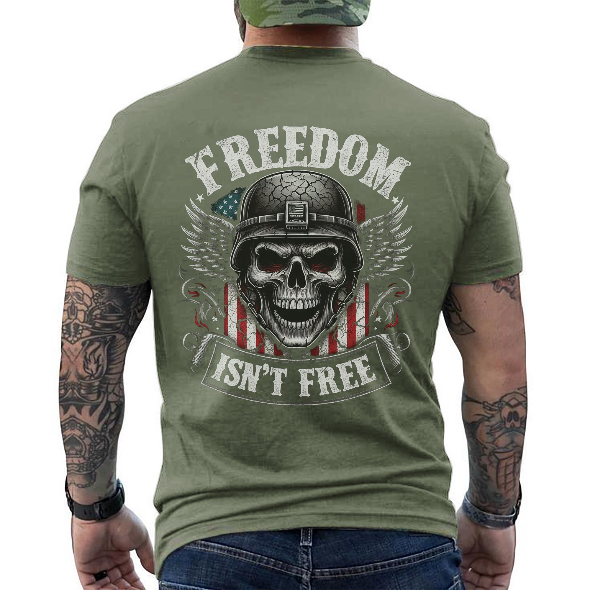 Freedom Isn’t Free US Military Veteran Patriotic Tribute Honoring Service T-Shirt