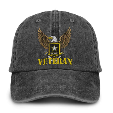 US Army Veteran Honor Tribute Baseball Cap