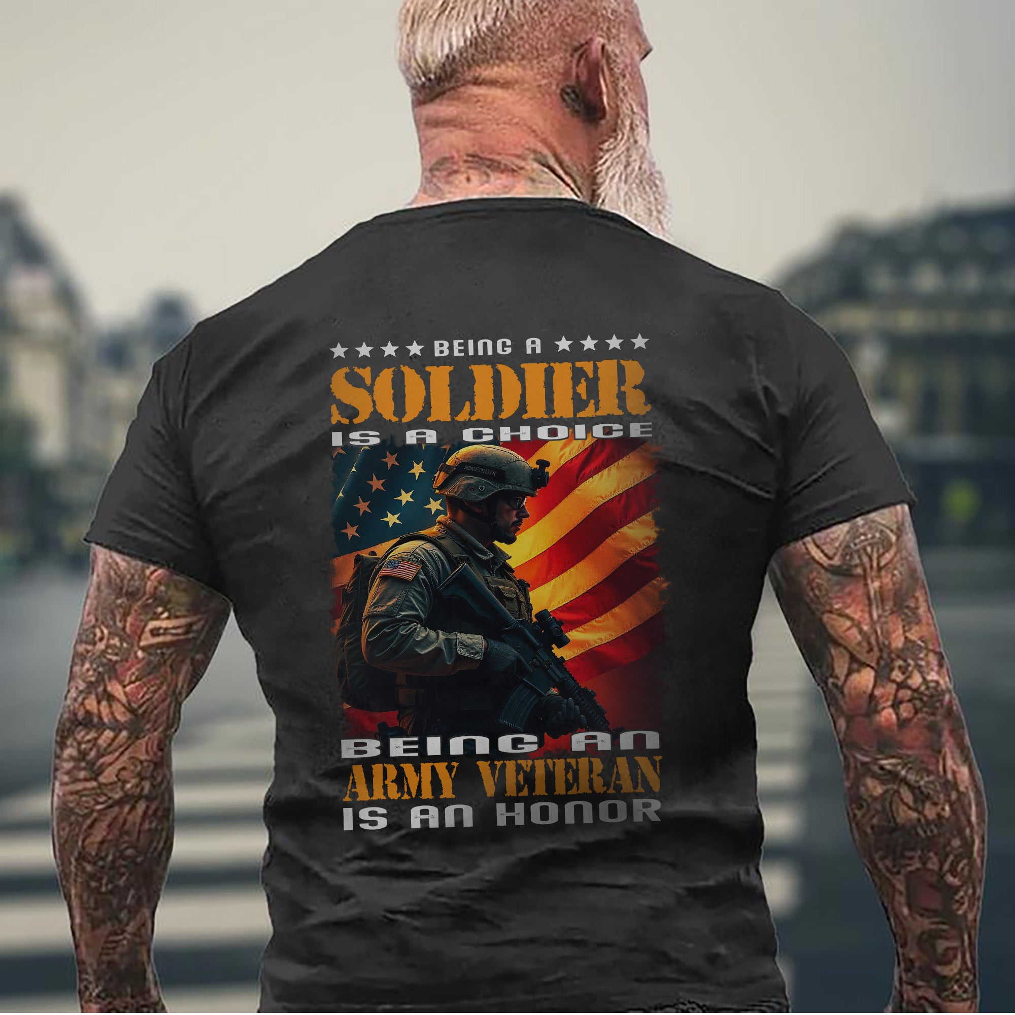 Being a Soldier Is a Choice Being an Army Veteran Is an Honor US Military Pride T-Shirt