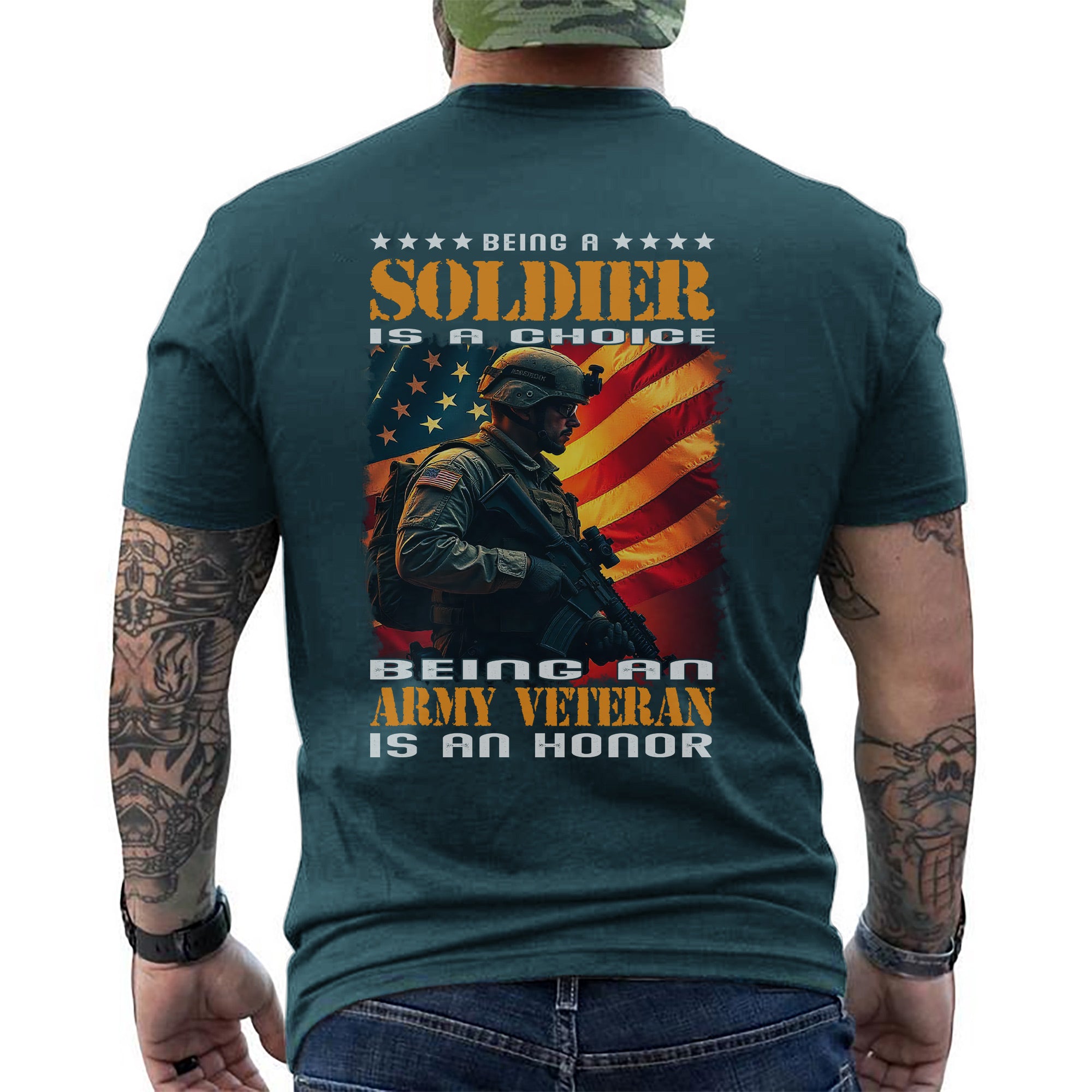 Being a Soldier Is a Choice Being an Army Veteran Is an Honor US Military Pride T-Shirt
