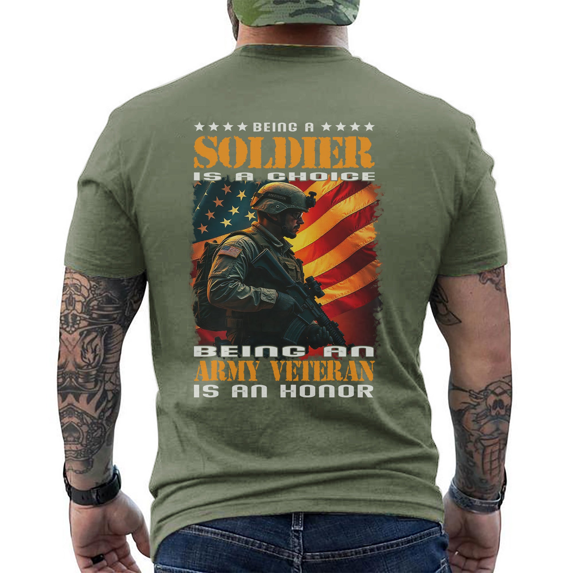 Being a Soldier Is a Choice Being an Army Veteran Is an Honor US Military Pride T-Shirt