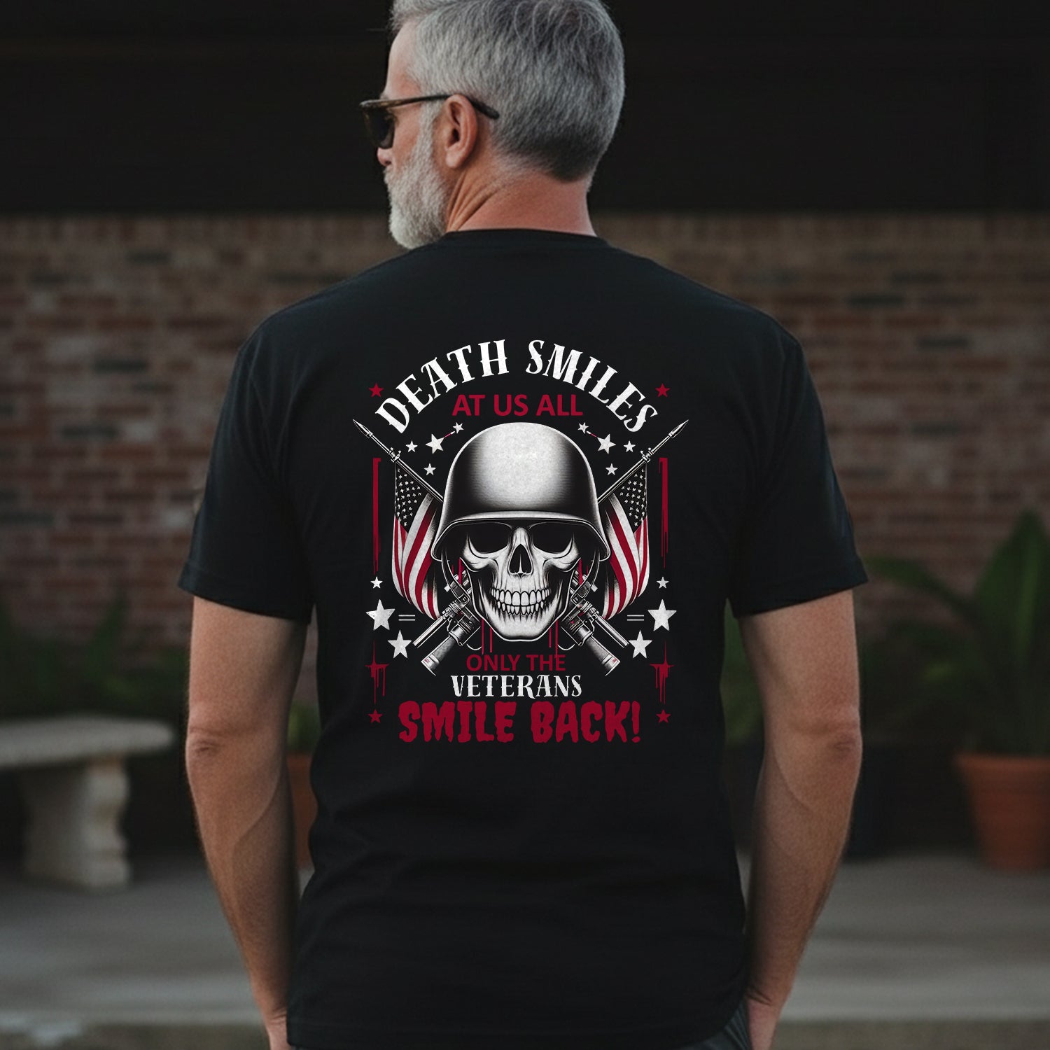 Death Smiles at Us All Only the Veteran T-Shirt