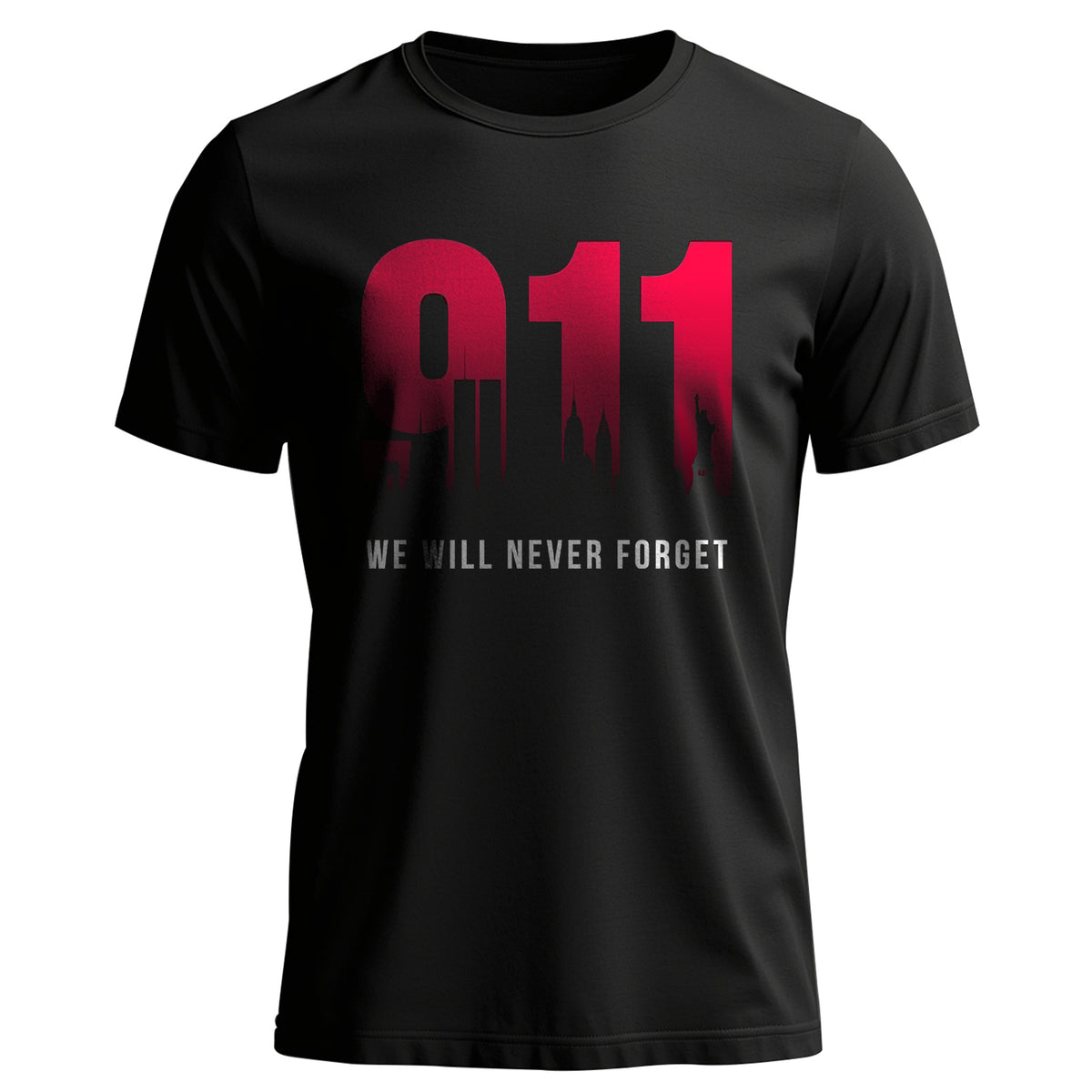 9/11 We Will Never Forget US Military T-Shirt Main image