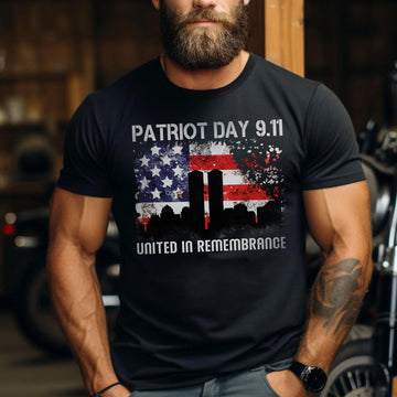 Patriot Day 9/11 United in Remembrance US Military Veteran Patriotic Honor Tribute T-Shirt