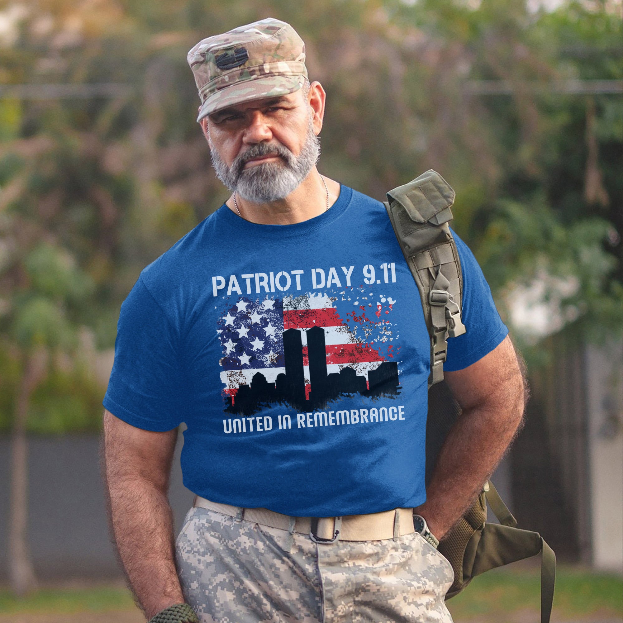 Patriot Day 9/11 United in Remembrance US Military Veteran Patriotic Honor Tribute T-Shirt