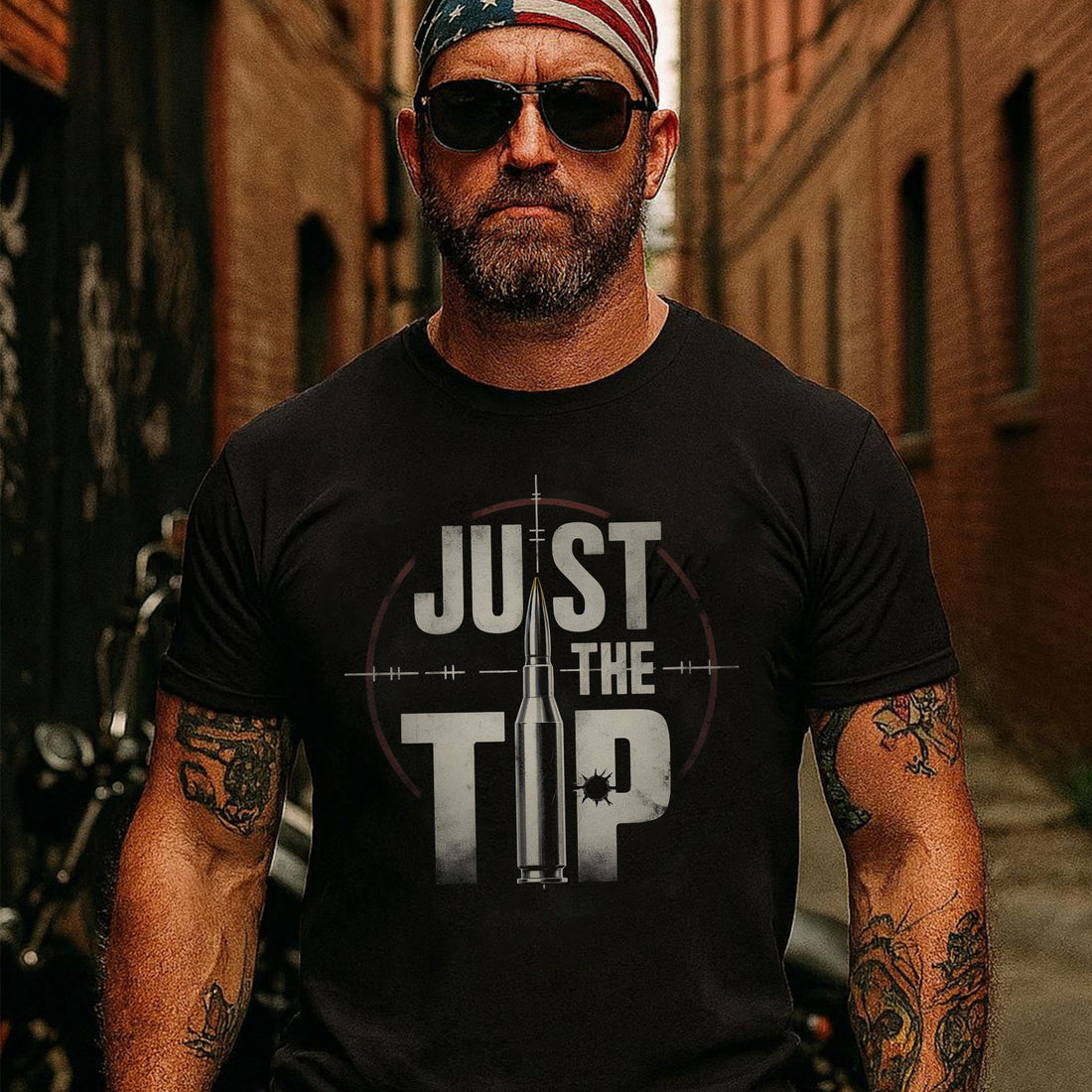Just the Tip Funny US Military Veteran Patriotic Humor Shirt T-Shirt