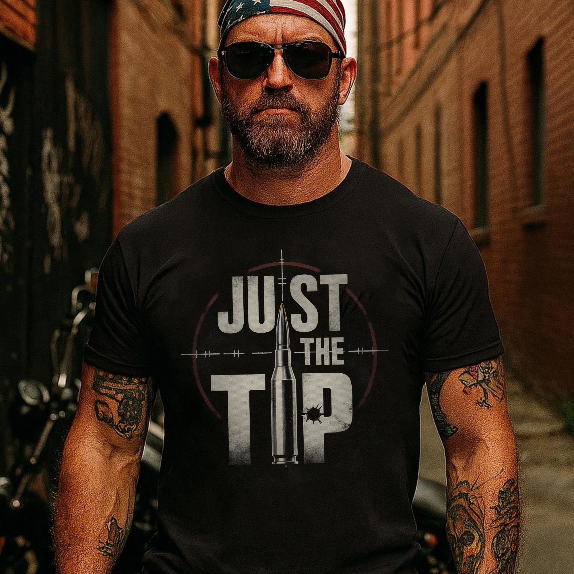 Just the Tip Funny US Military Veteran Patriotic Humor Shirt T-Shirt
