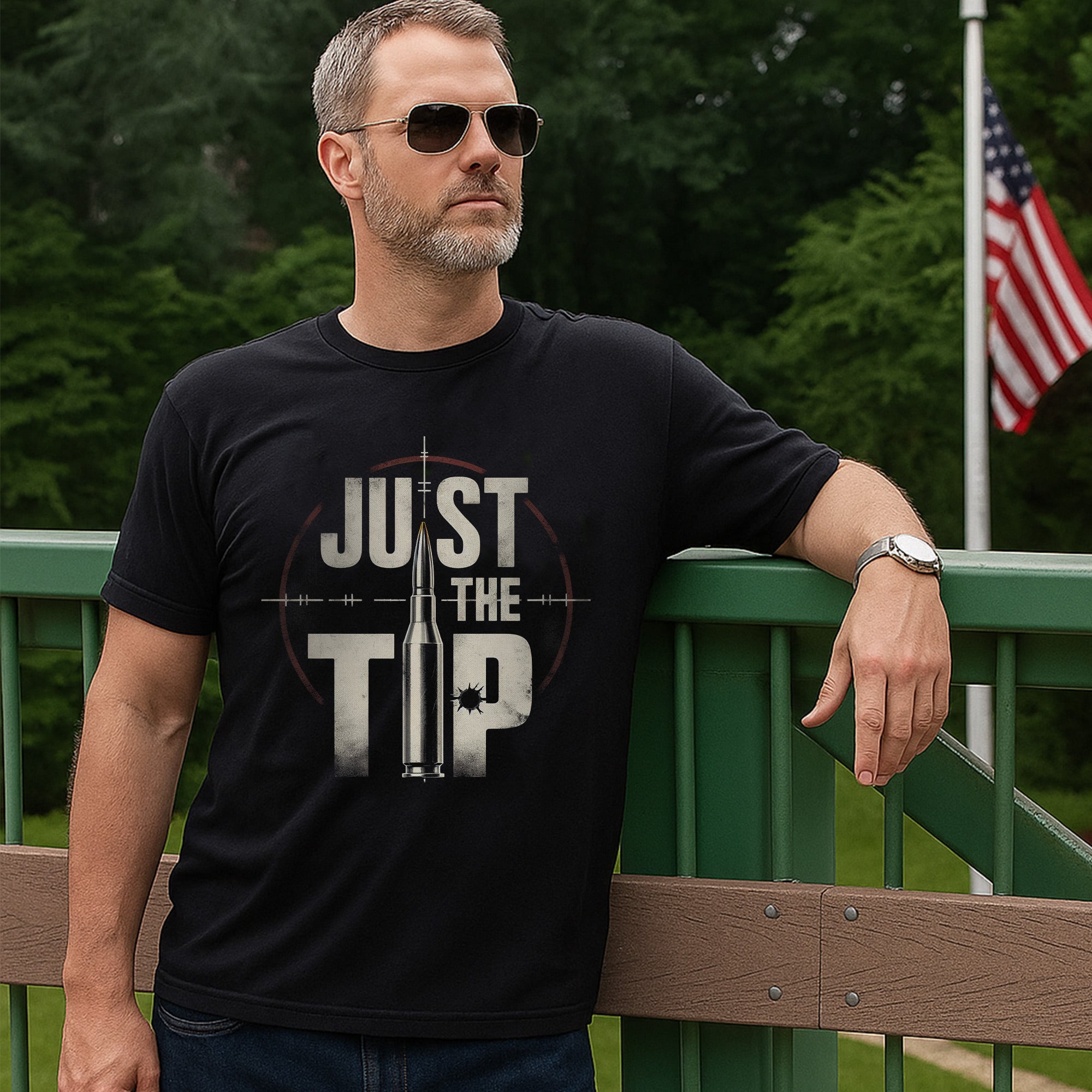 Just the Tip Funny US Military Veteran Patriotic Humor Shirt T-Shirt