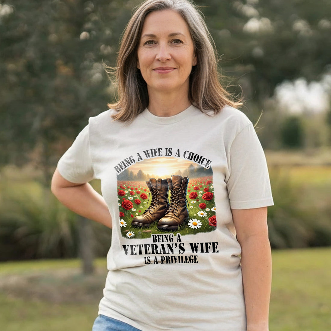 Being a Wife Is a Choice Being a Veteran’s T-Shirt