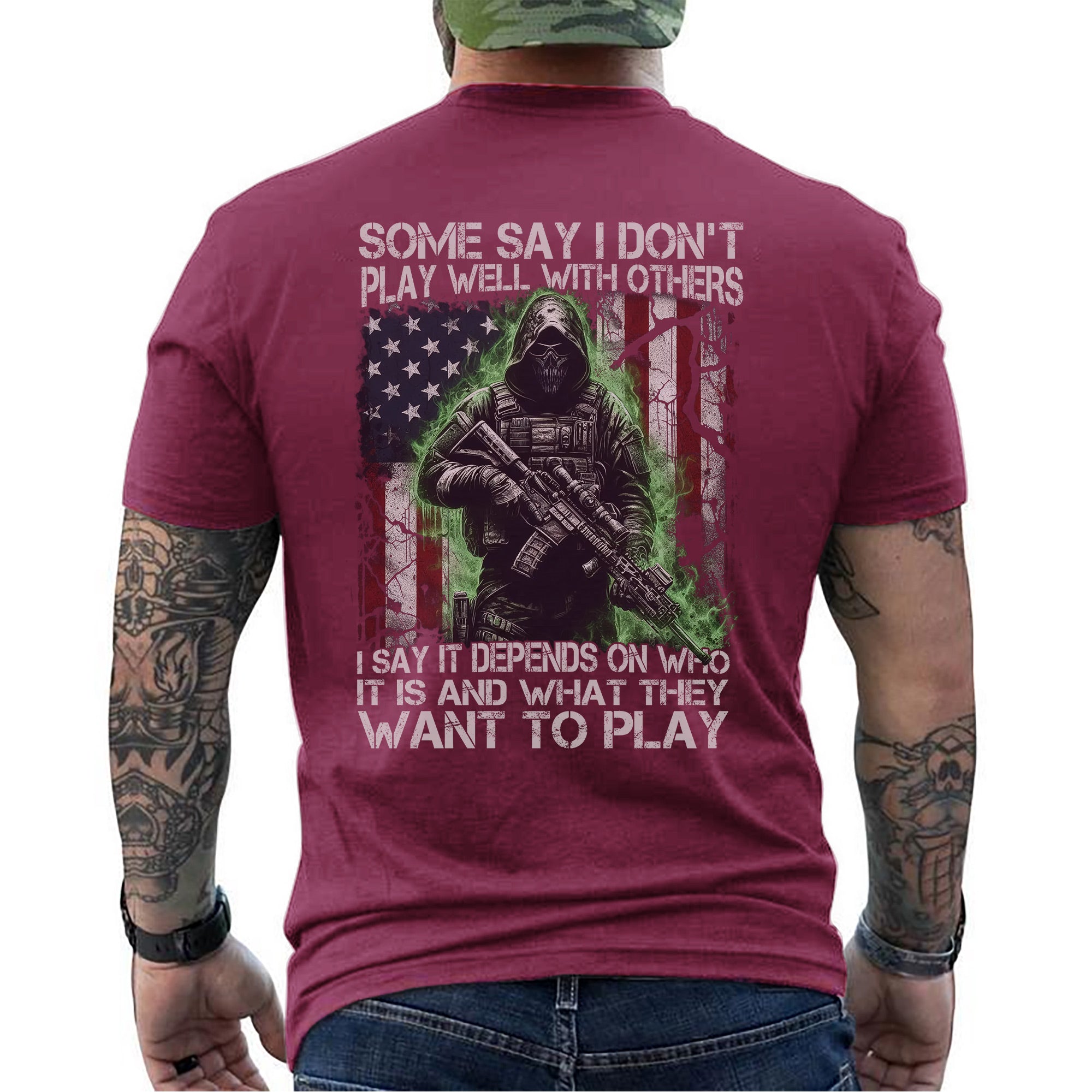 Some Say I Don’t Play Well With Others It Depends on Who It Is and What They Want to Play Veteran T-Shirt
