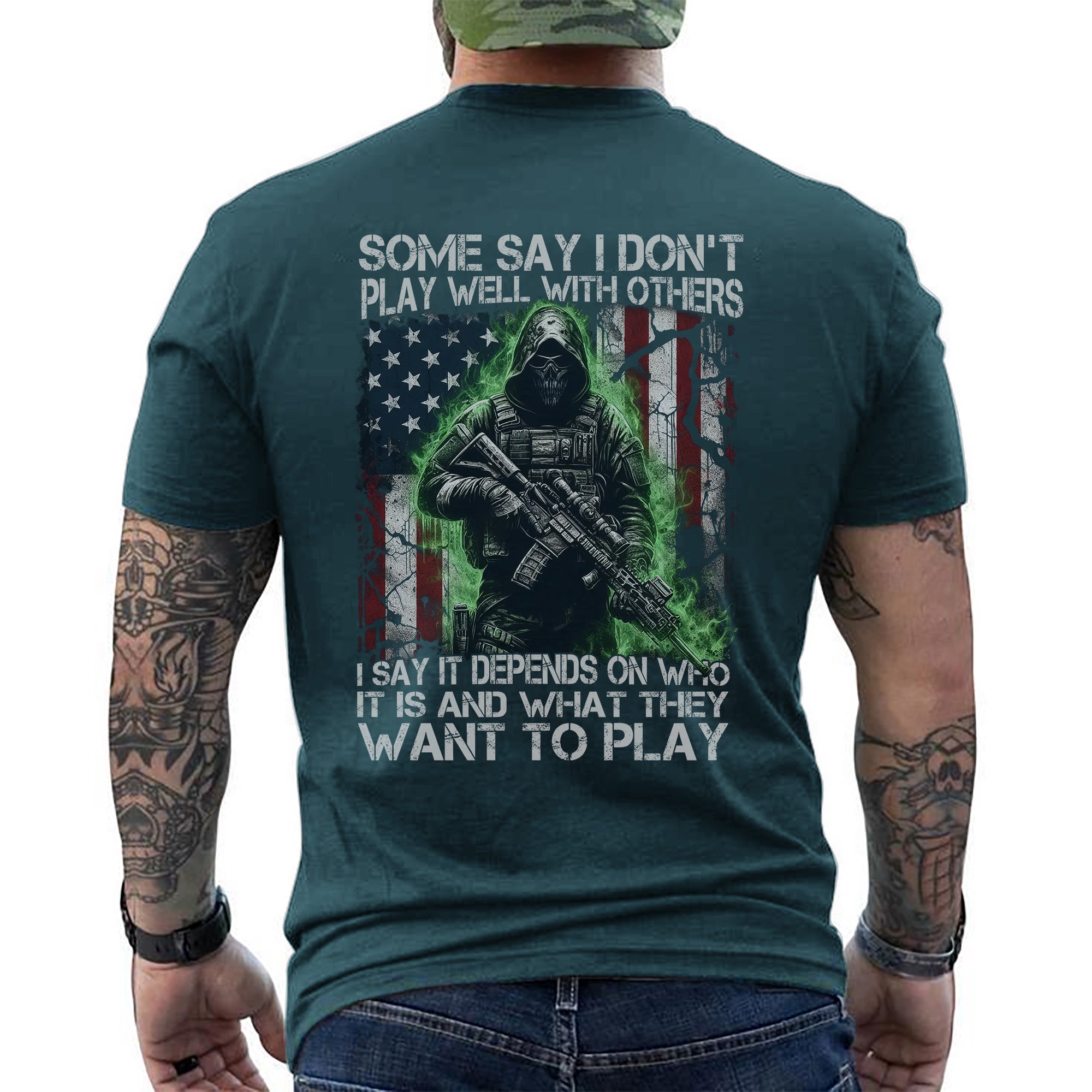 Some Say I Don’t Play Well With Others It Depends on Who It Is and What They Want to Play Veteran T-Shirt