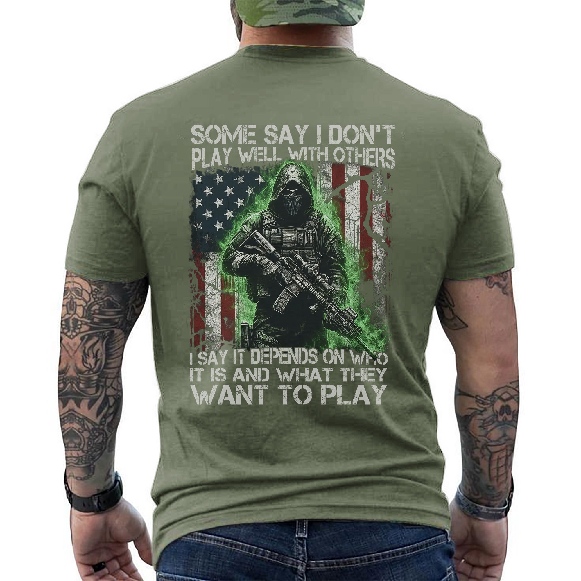 Some Say I Don’t Play Well With Others It Depends on Who It Is and What They Want to Play Veteran T-Shirt