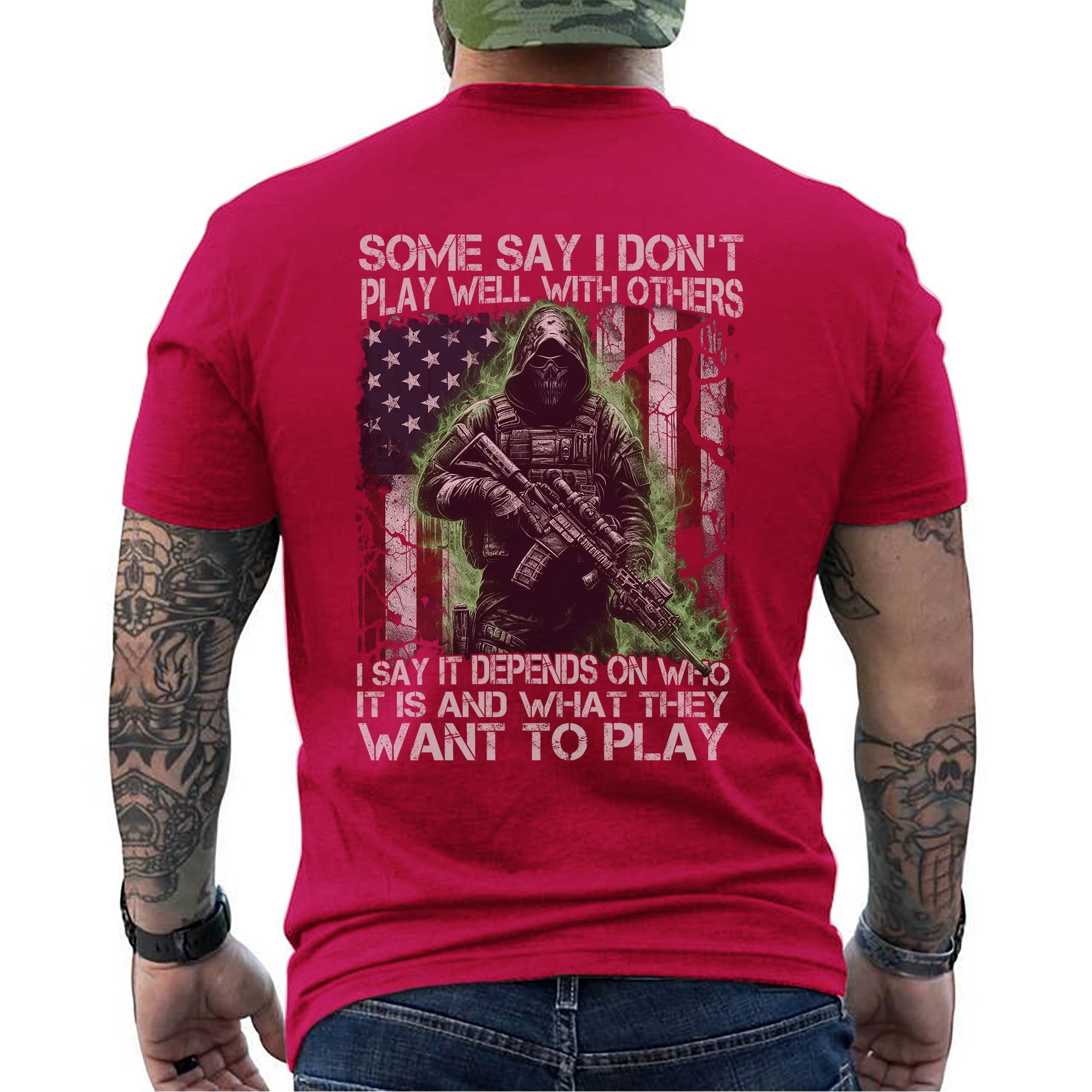 Some Say I Don’t Play Well With Others It Depends on Who It Is and What They Want to Play Veteran T-Shirt