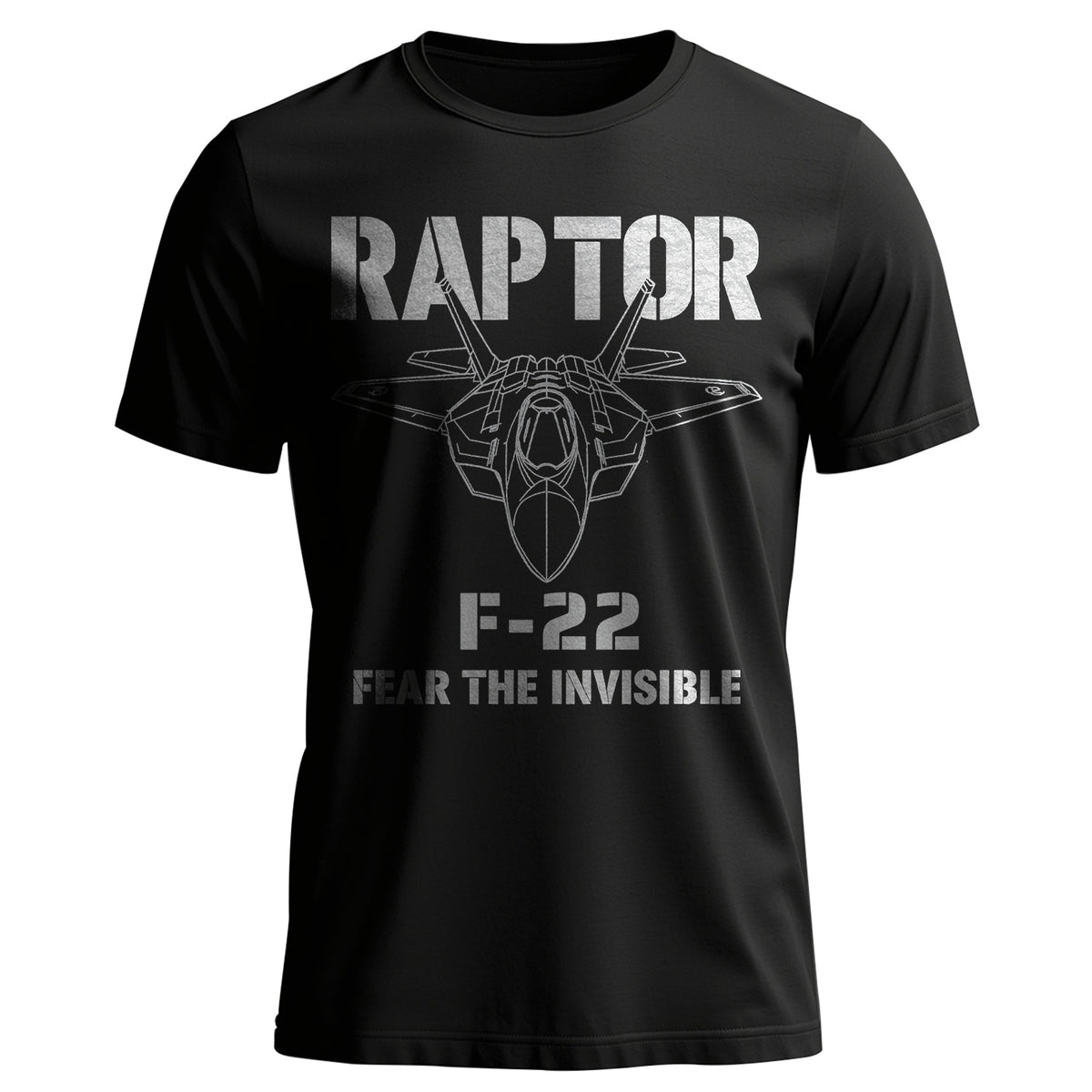 F-22 Raptor Fear the Invisible US Military T-Shirt Main image