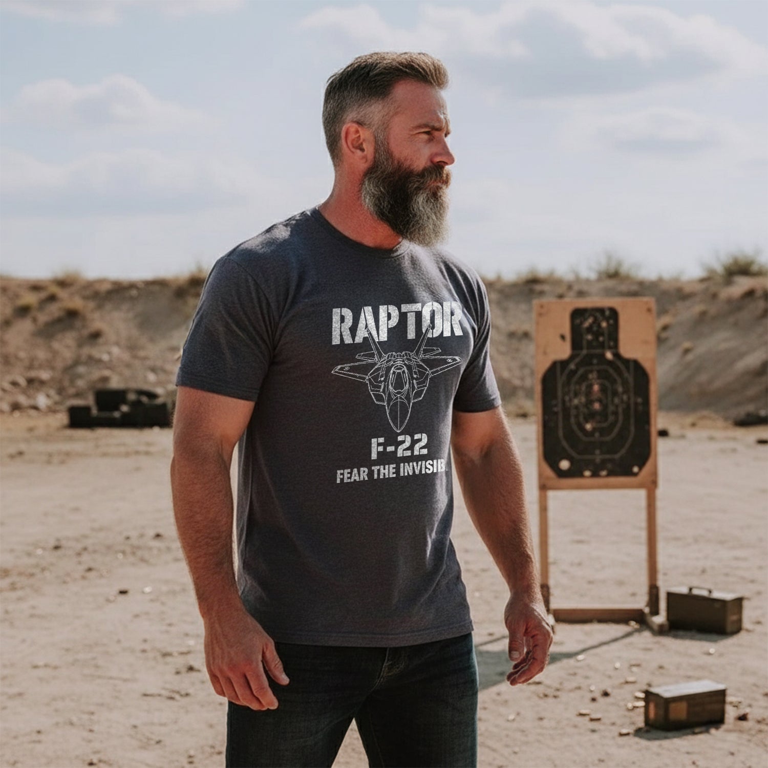 F-22 Raptor Fear the Invisible US Military T-Shirt