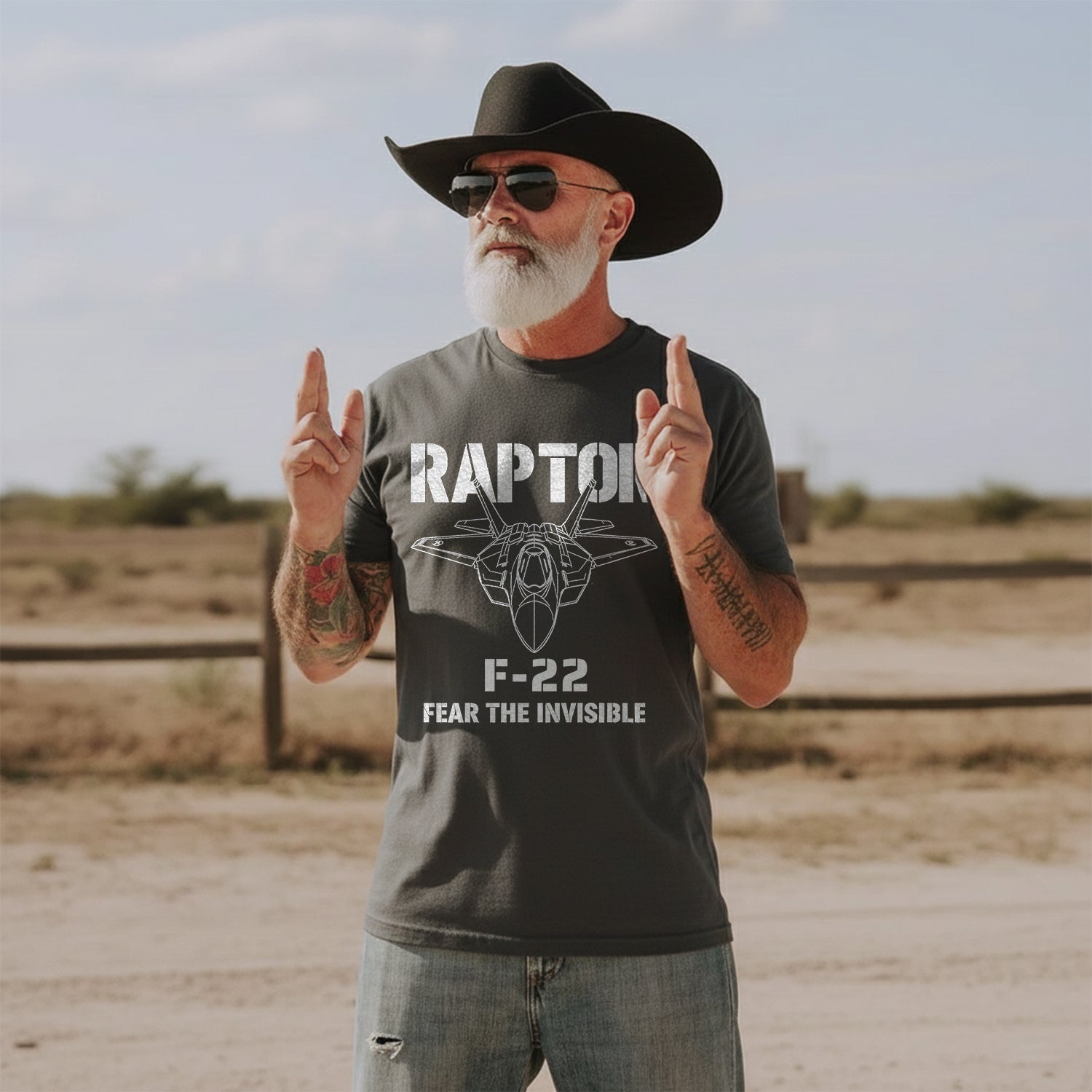 F-22 Raptor Fear the Invisible US Military T-Shirt