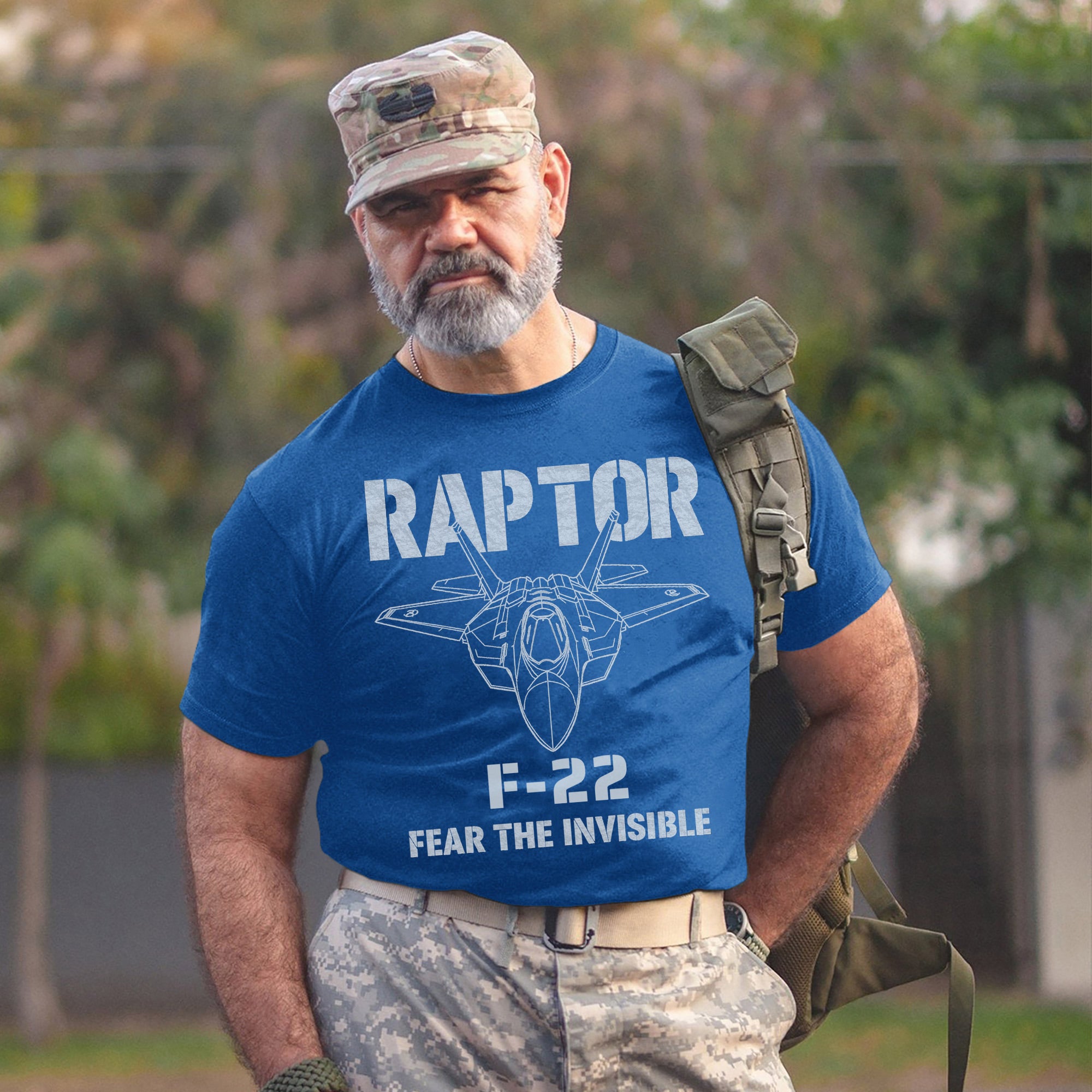 F-22 Raptor Fear the Invisible US Military Veteran Aviation Patriotic Tribute T-Shirt