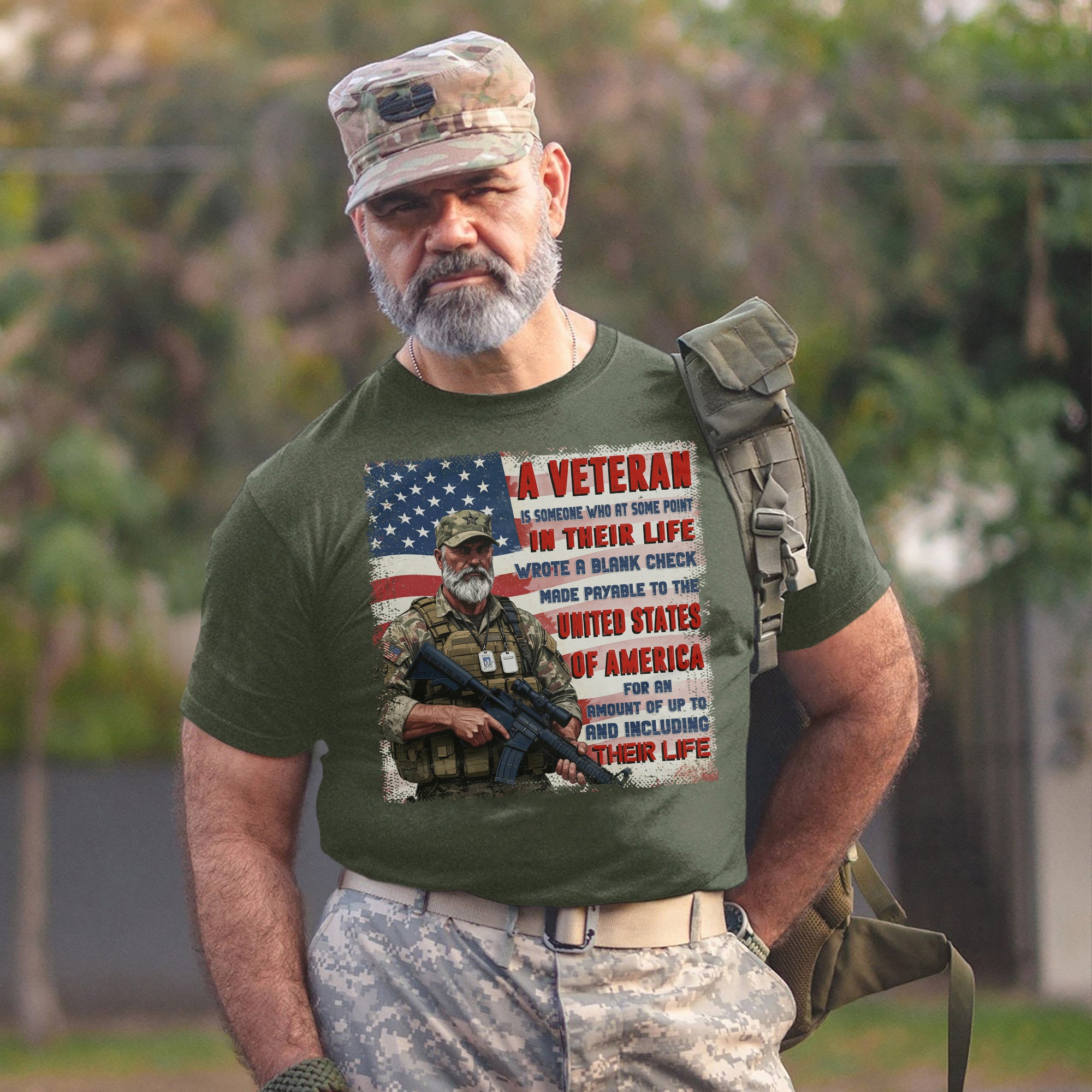 A Veteran Wrote a Blank Check to the United States of America Up To and Including Their Life T-Shirt