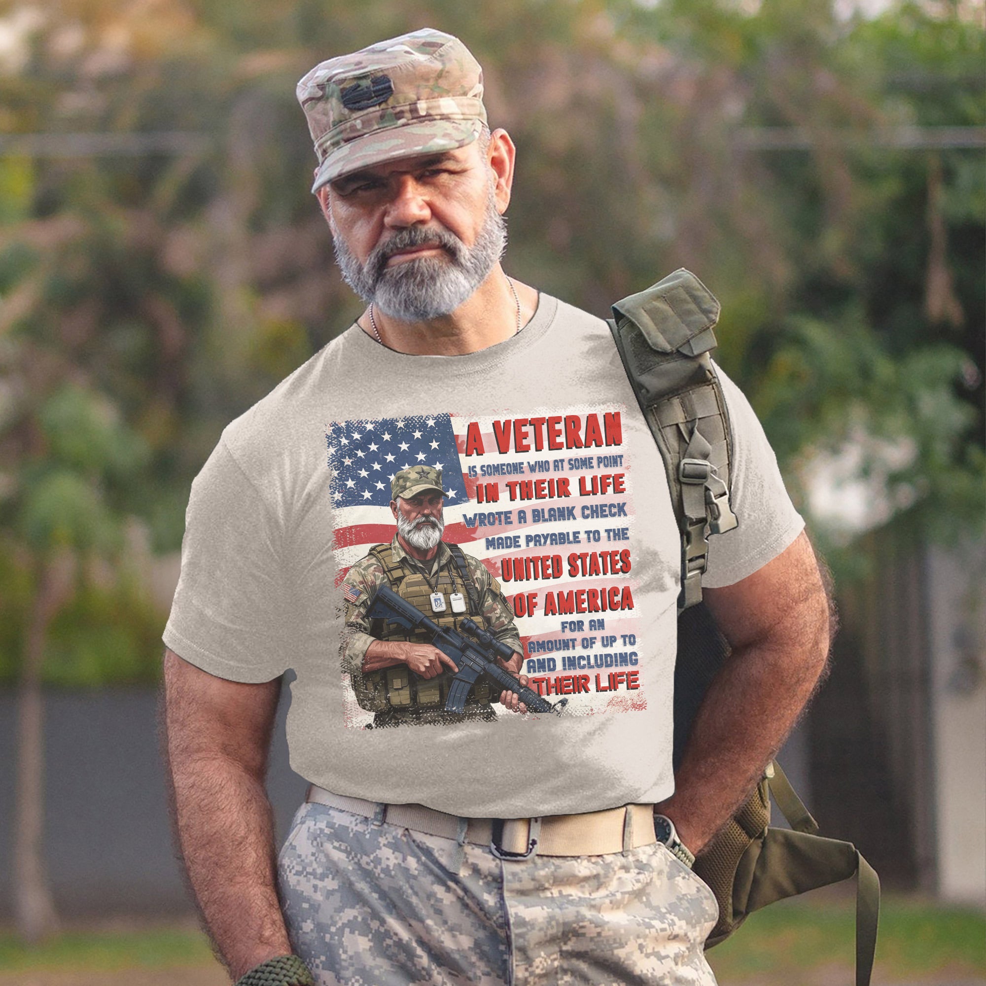 A Veteran Wrote a Blank Check to the United States of America Up To and Including Their Life T-Shirt