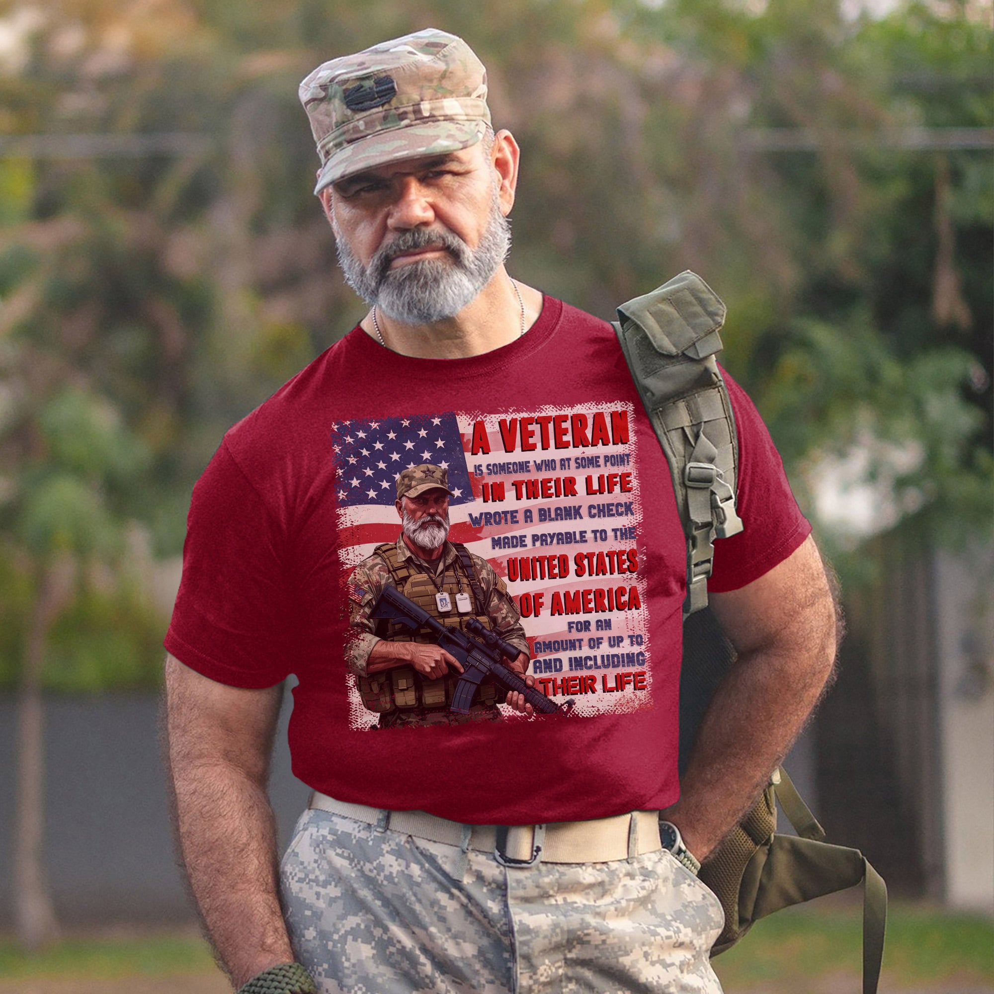 A Veteran Wrote a Blank Check to the United States of America Up To and Including Their Life T-Shirt