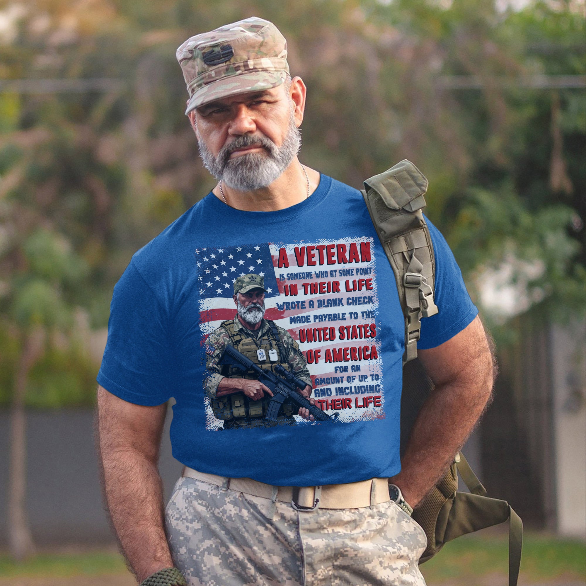 A Veteran Wrote a Blank Check to the United States of America Up To and Including Their Life T-Shirt
