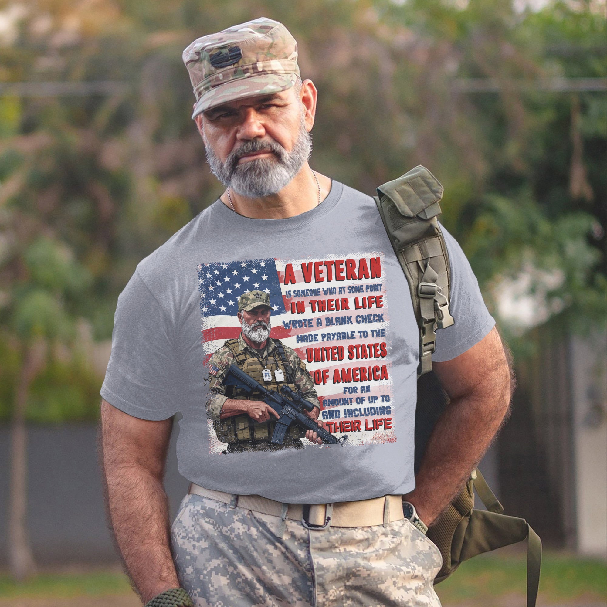 A Veteran Wrote a Blank Check to the United States of America Up To and Including Their Life T-Shirt
