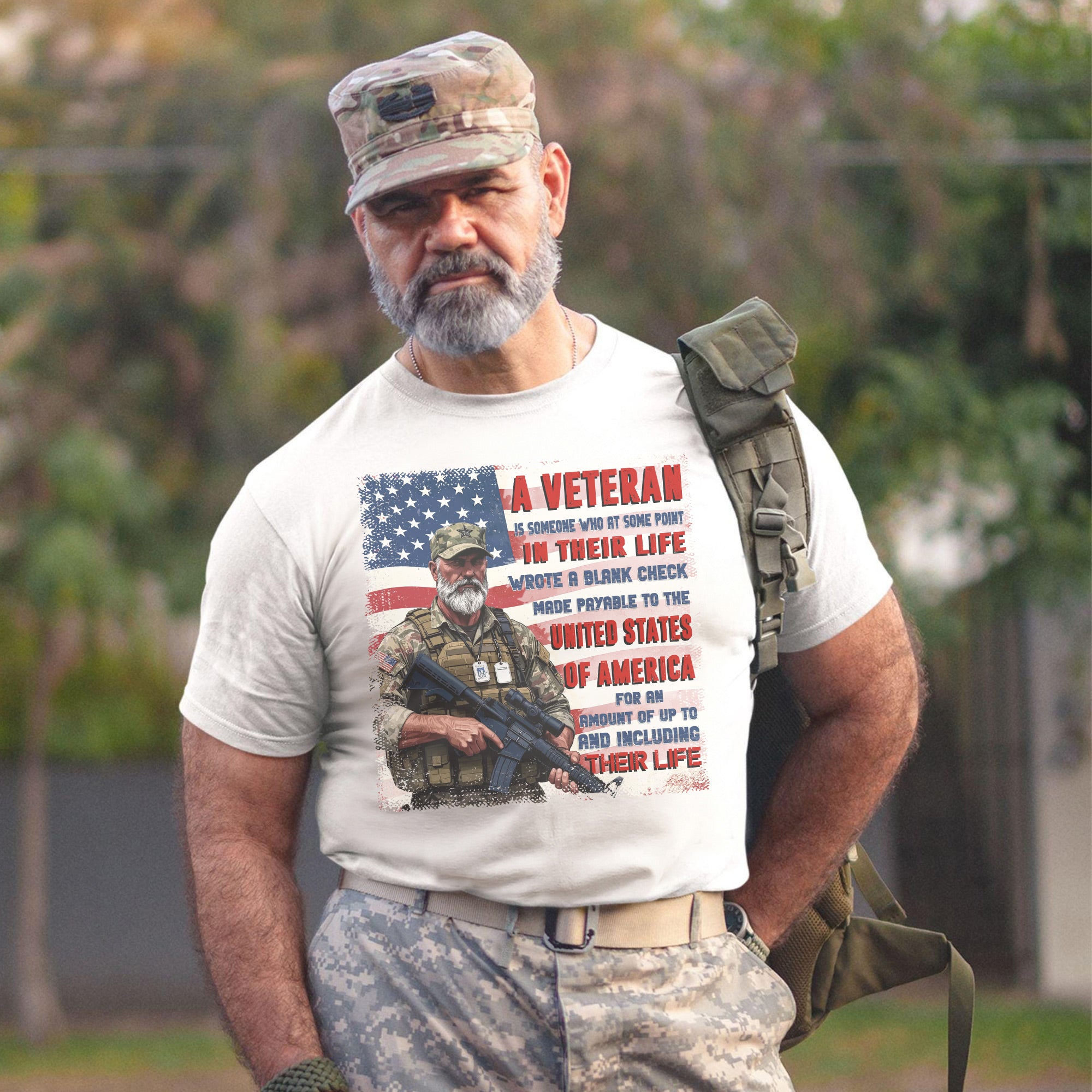 A Veteran Wrote a Blank Check to the United States of America Up To and Including Their Life T-Shirt