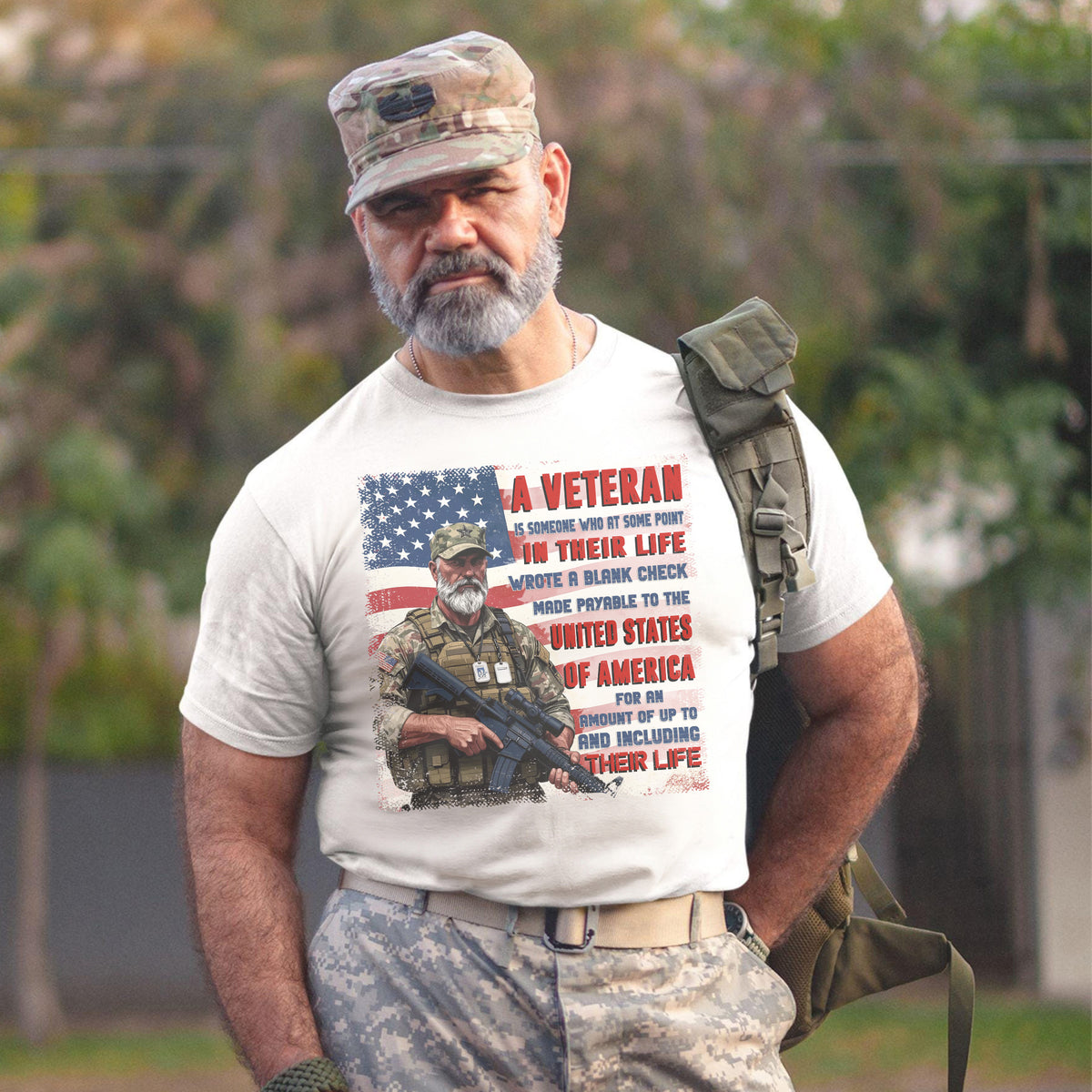 A Veteran Wrote a Blank Check to the United States of America Up To and Including Their Life T-Shirt